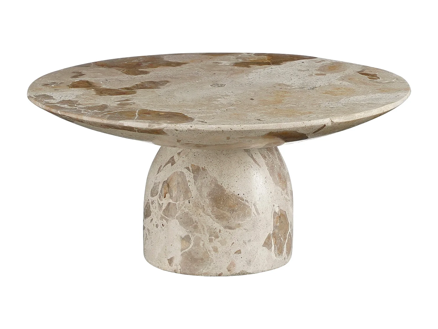 Taartplateau van marmer - 11 x Ø25 - Beige - FINNOS