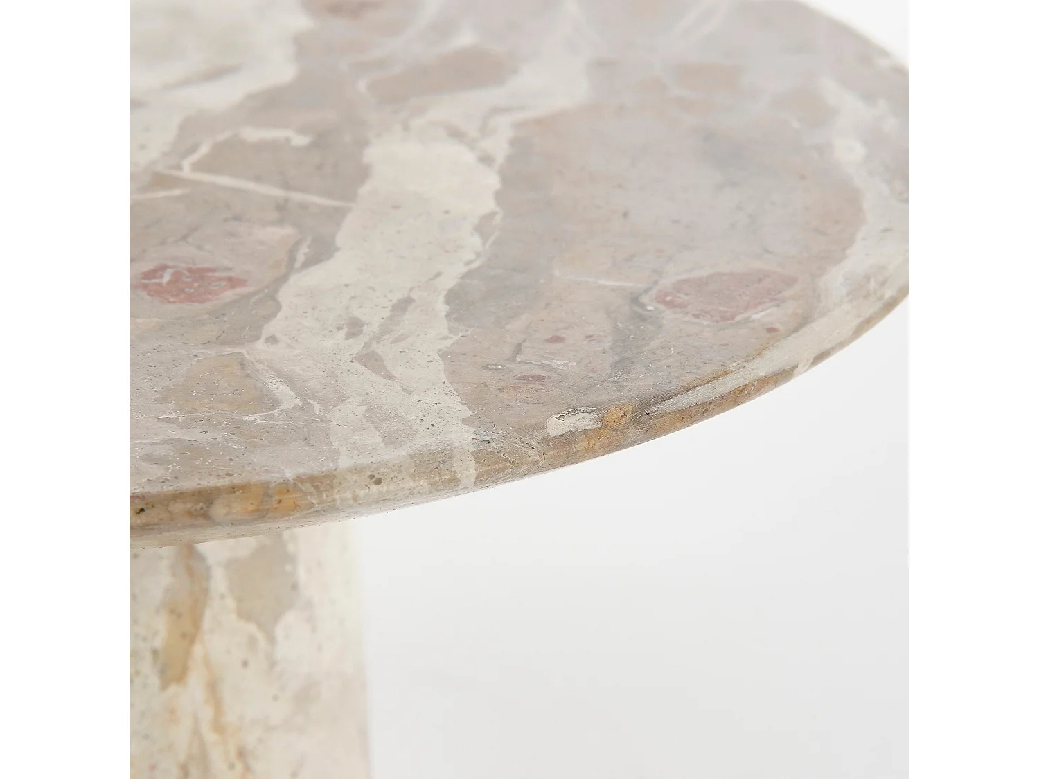 Taartplateau van marmer - 11 x Ø25 - Beige - FINNOS