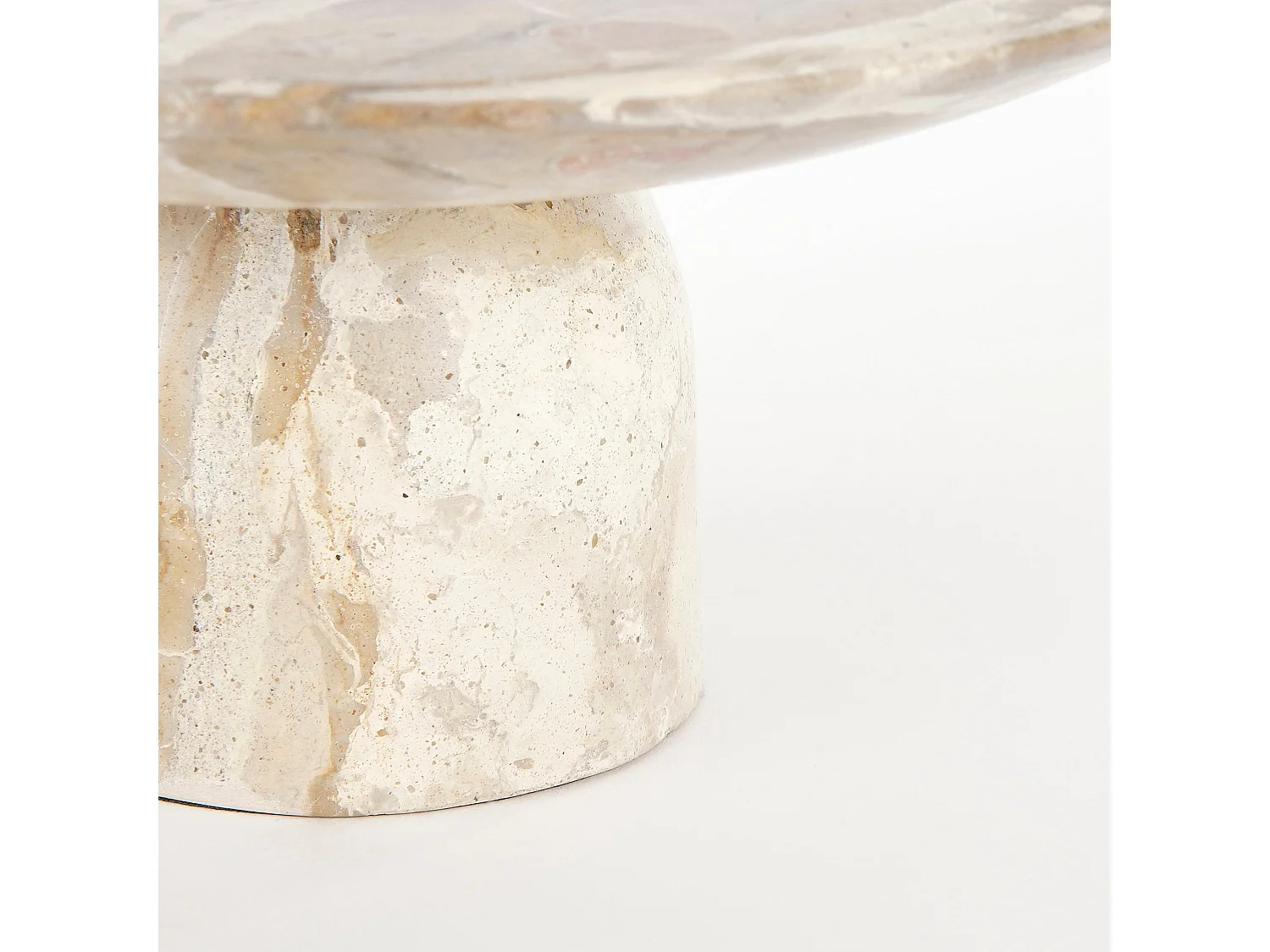 Taartplateau van marmer - 11 x Ø25 - Beige - FINNOS