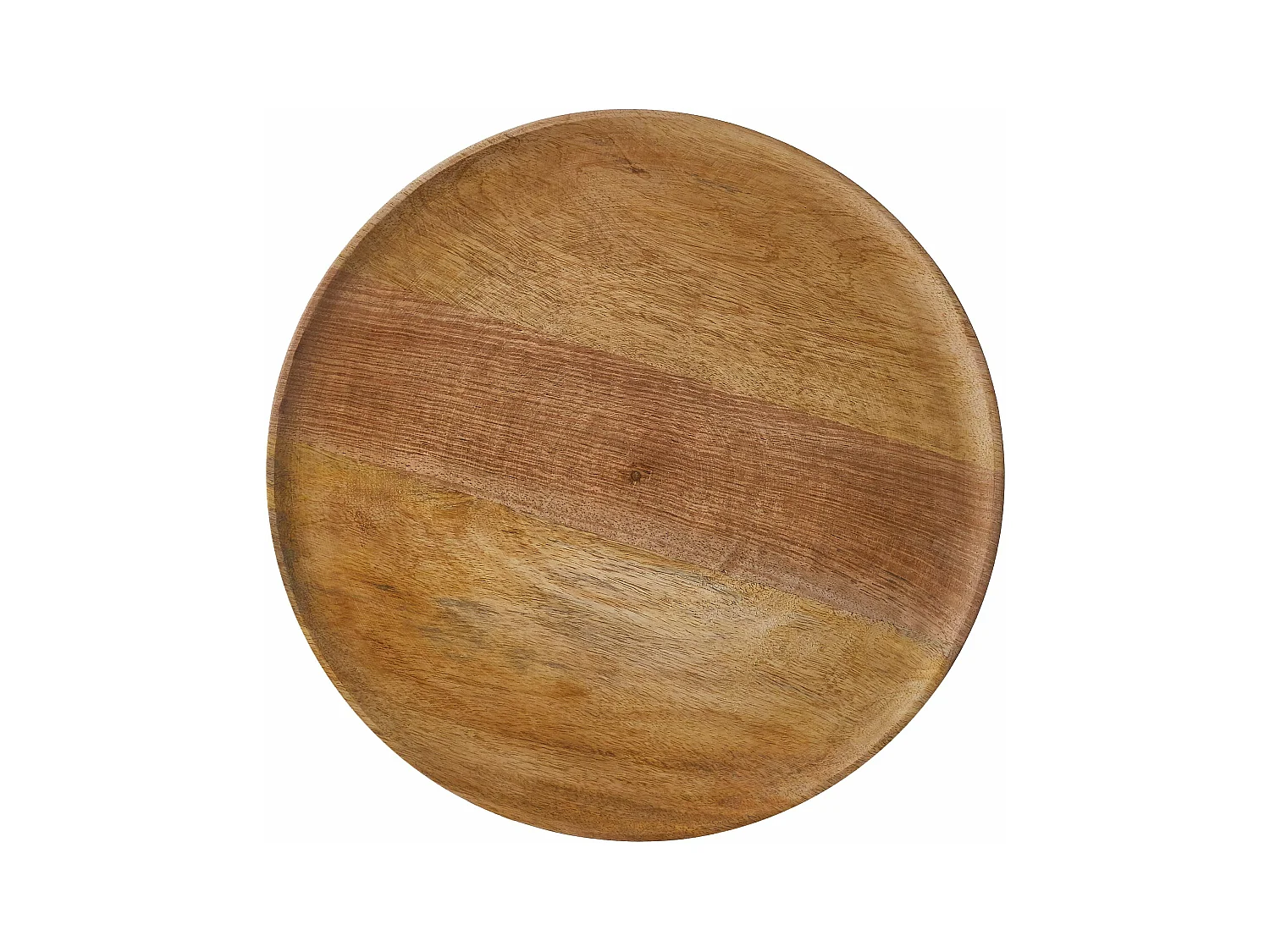 Decoratief bord van mangohout - Ø40 - Bruin - DUKO