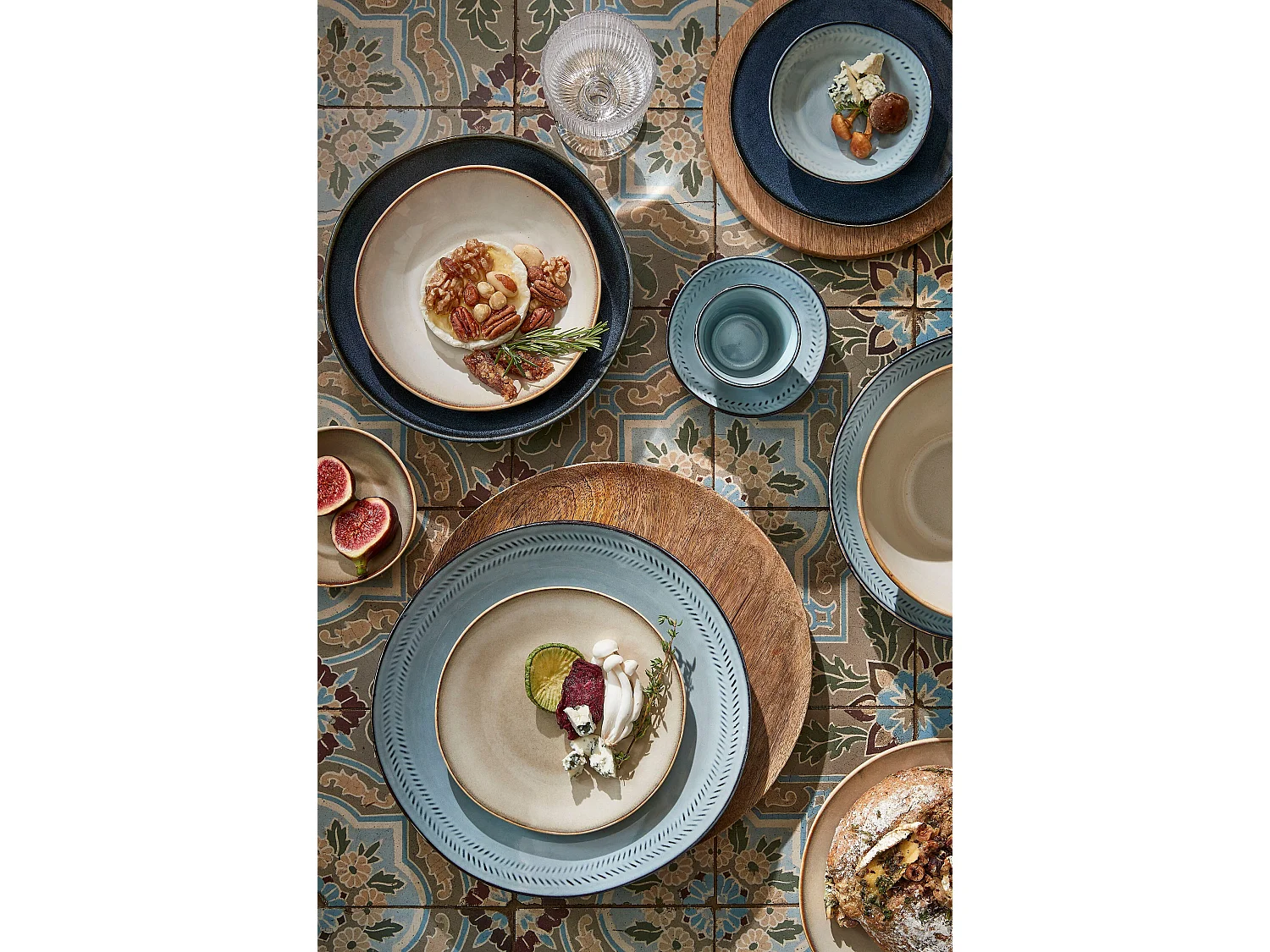 Decoratief bord van mangohout - Ø40 - Bruin - DUKO