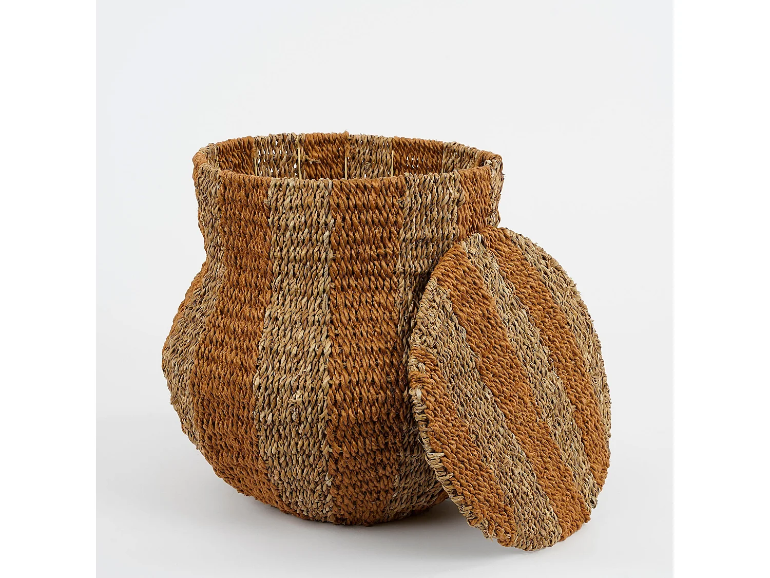 Opbergmand van jute - 47 x 50 - Geel - TACOMA