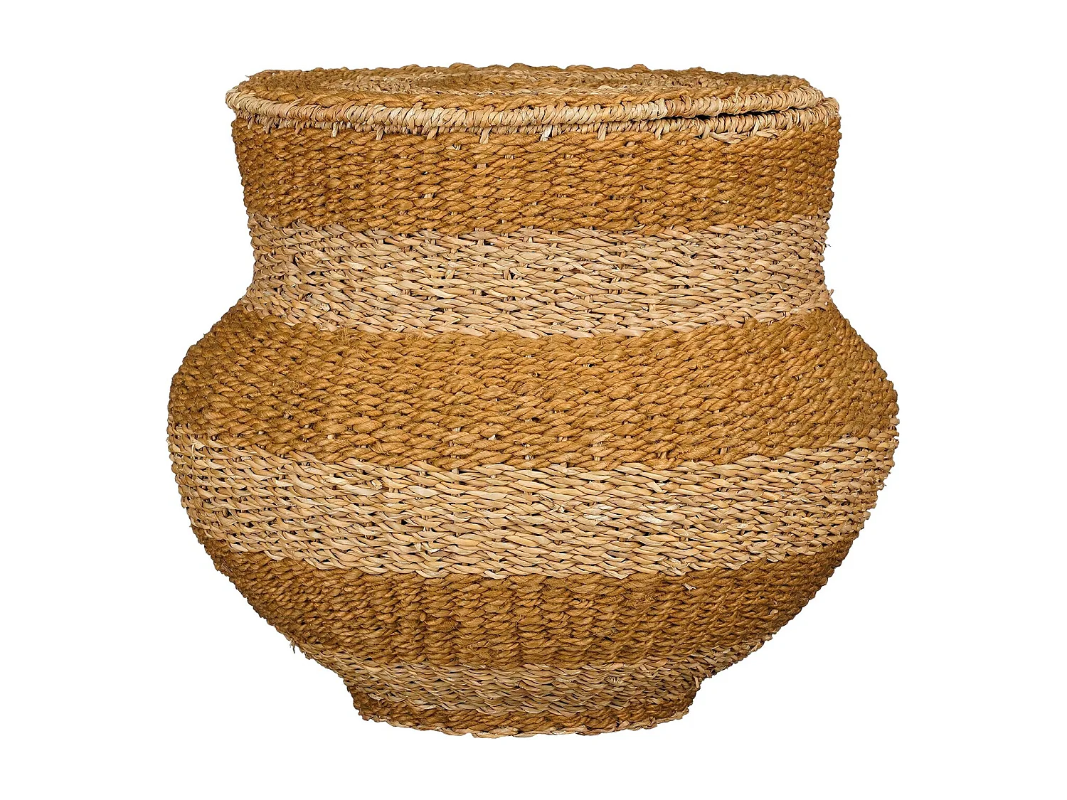 Panier de rangement en jute - 48 x 55 - Jaune - TACOMA