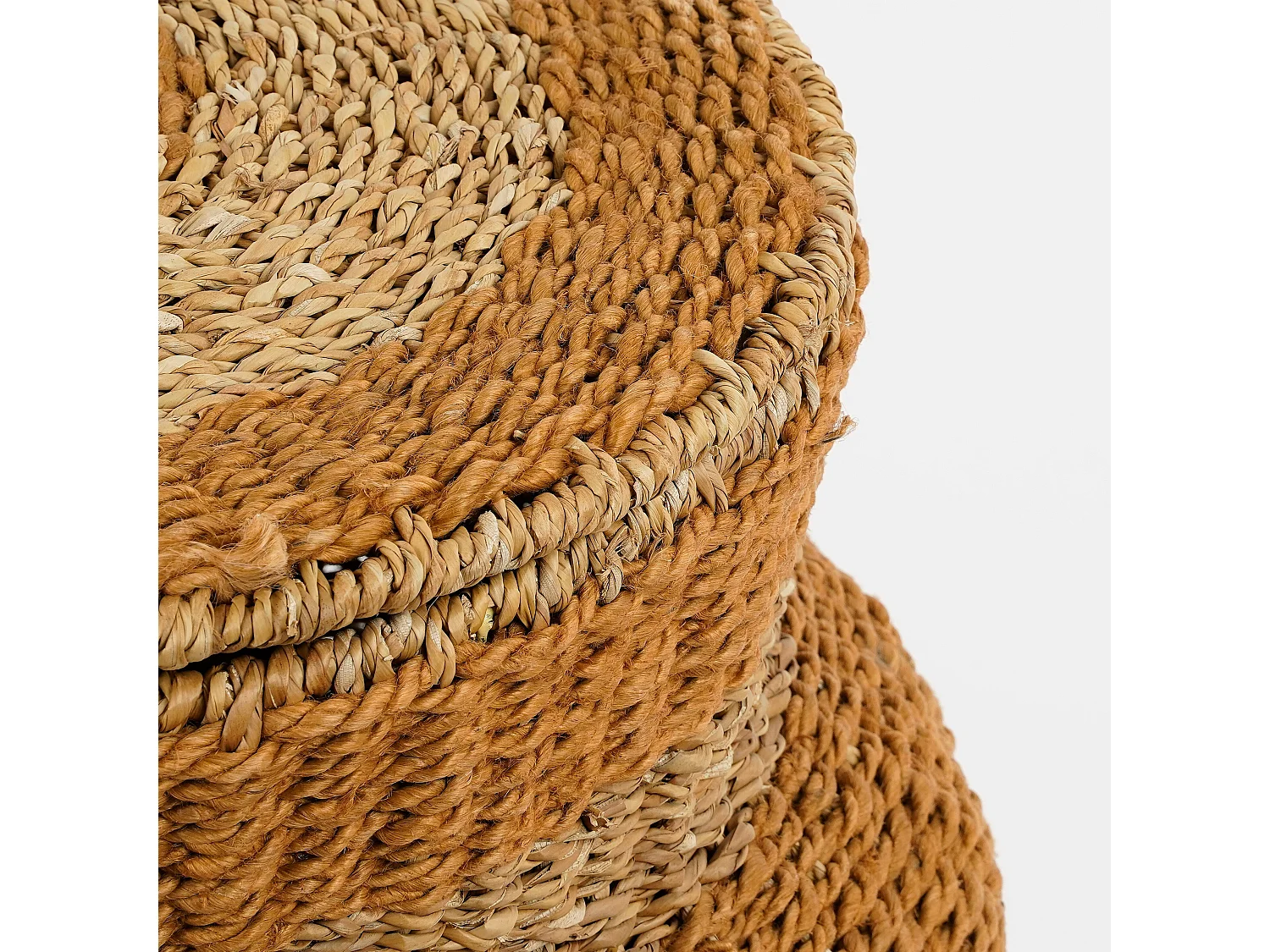 Panier de rangement en jute - 48 x 55 - Jaune - TACOMA