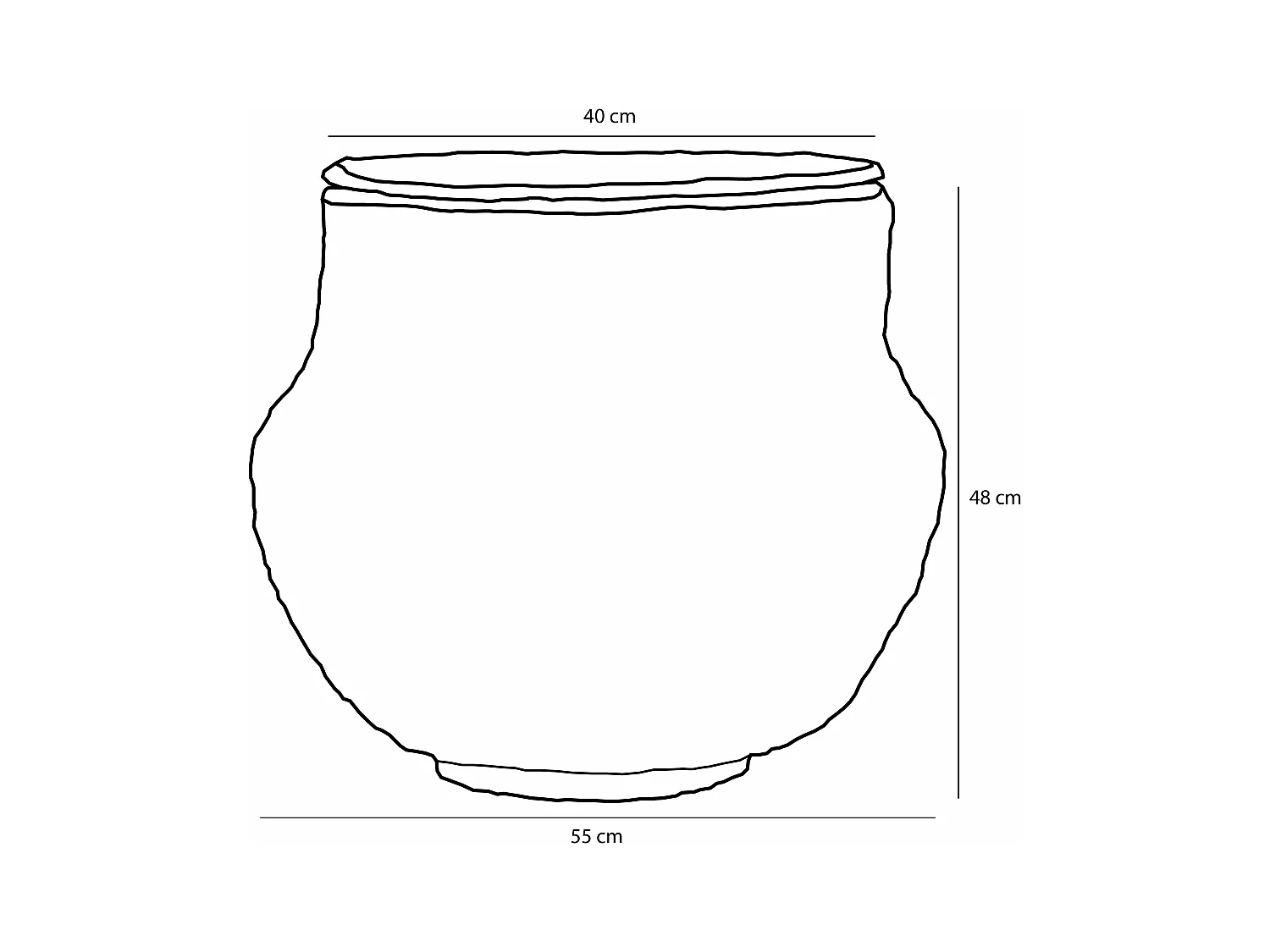 Panier de rangement en jute - 48 x 55 - Jaune - TACOMA