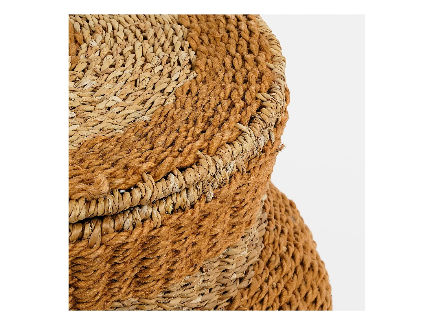 Korb aus Jute - 48 x 55 - Gelb - TACOMA