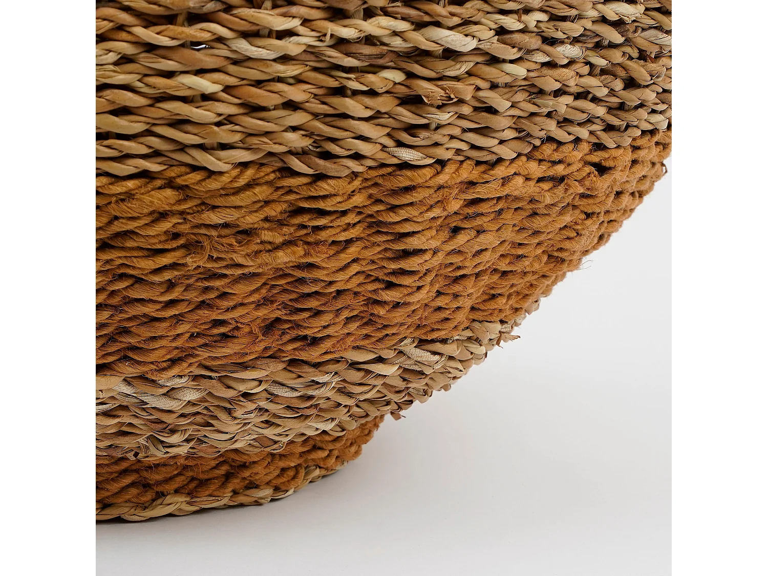 Panier de rangement en jute - 48 x 55 - Jaune - TACOMA