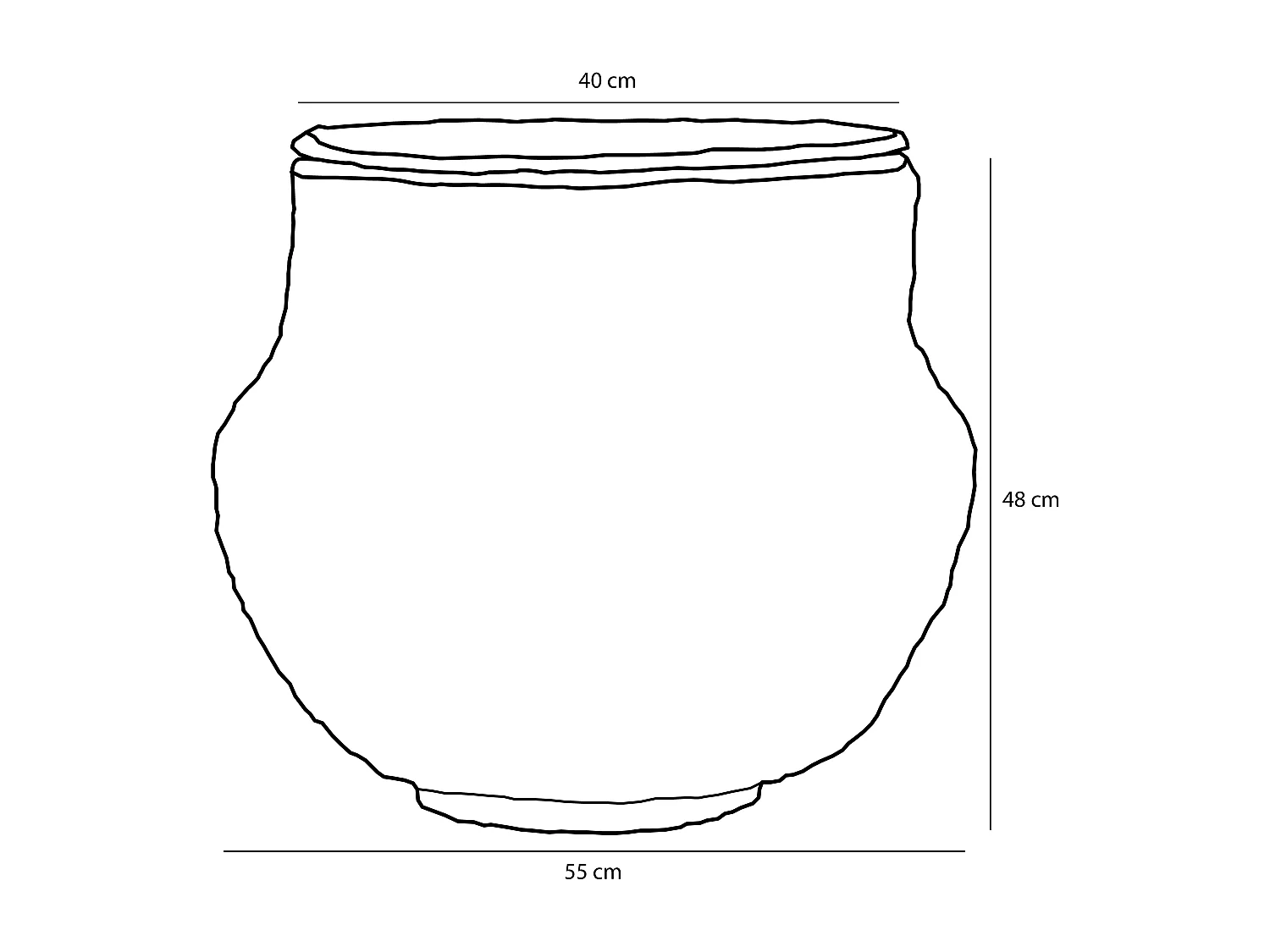 Cestino portaoggetti in  - 48 x 55 - Arancione - TACOMA