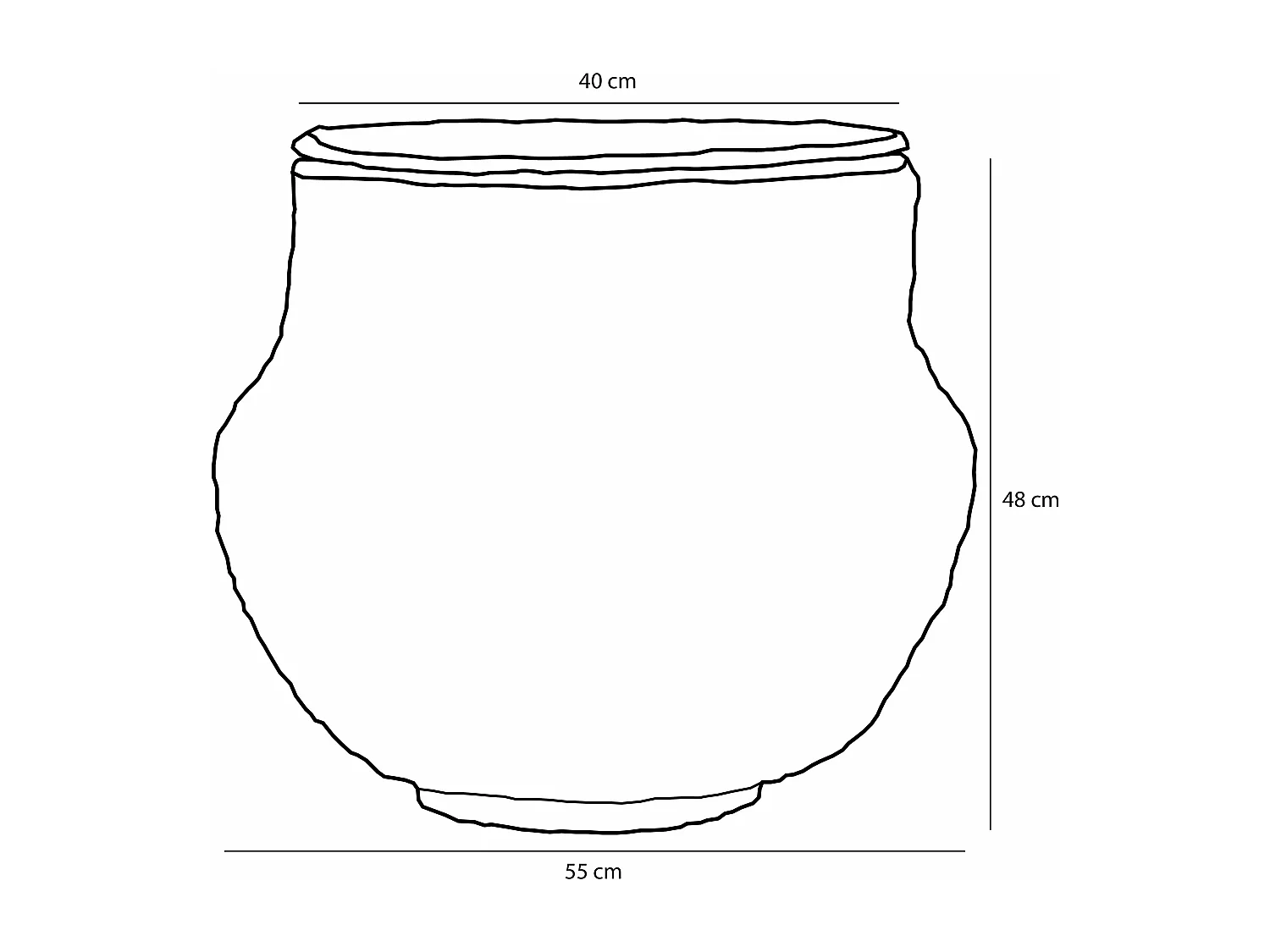Cestino portaoggetti in  - 48 x 55 - Arancione - TACOMA