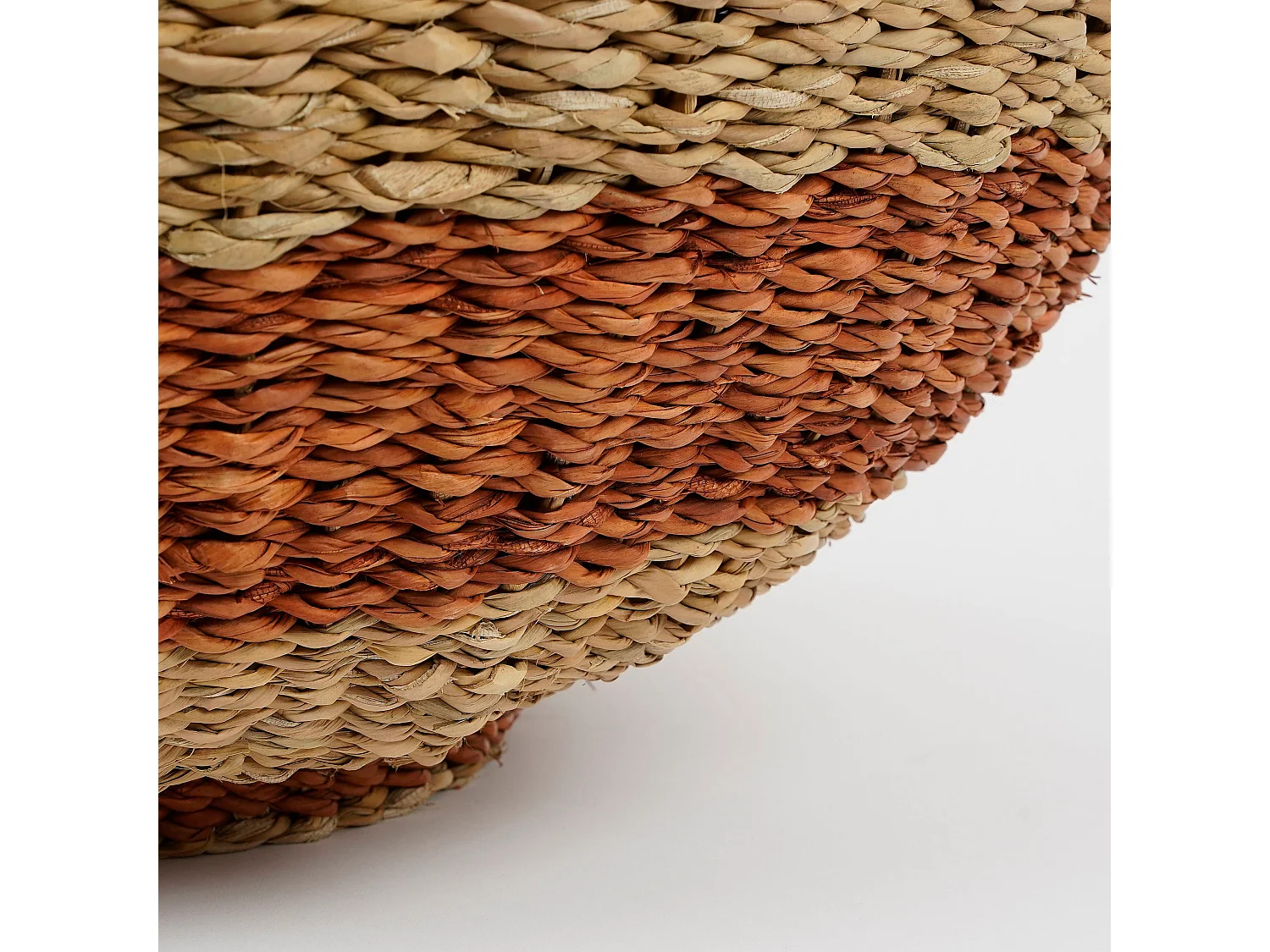 Panier de rangement en jonc de mer - 48 x 55 - Orange - TACOMA