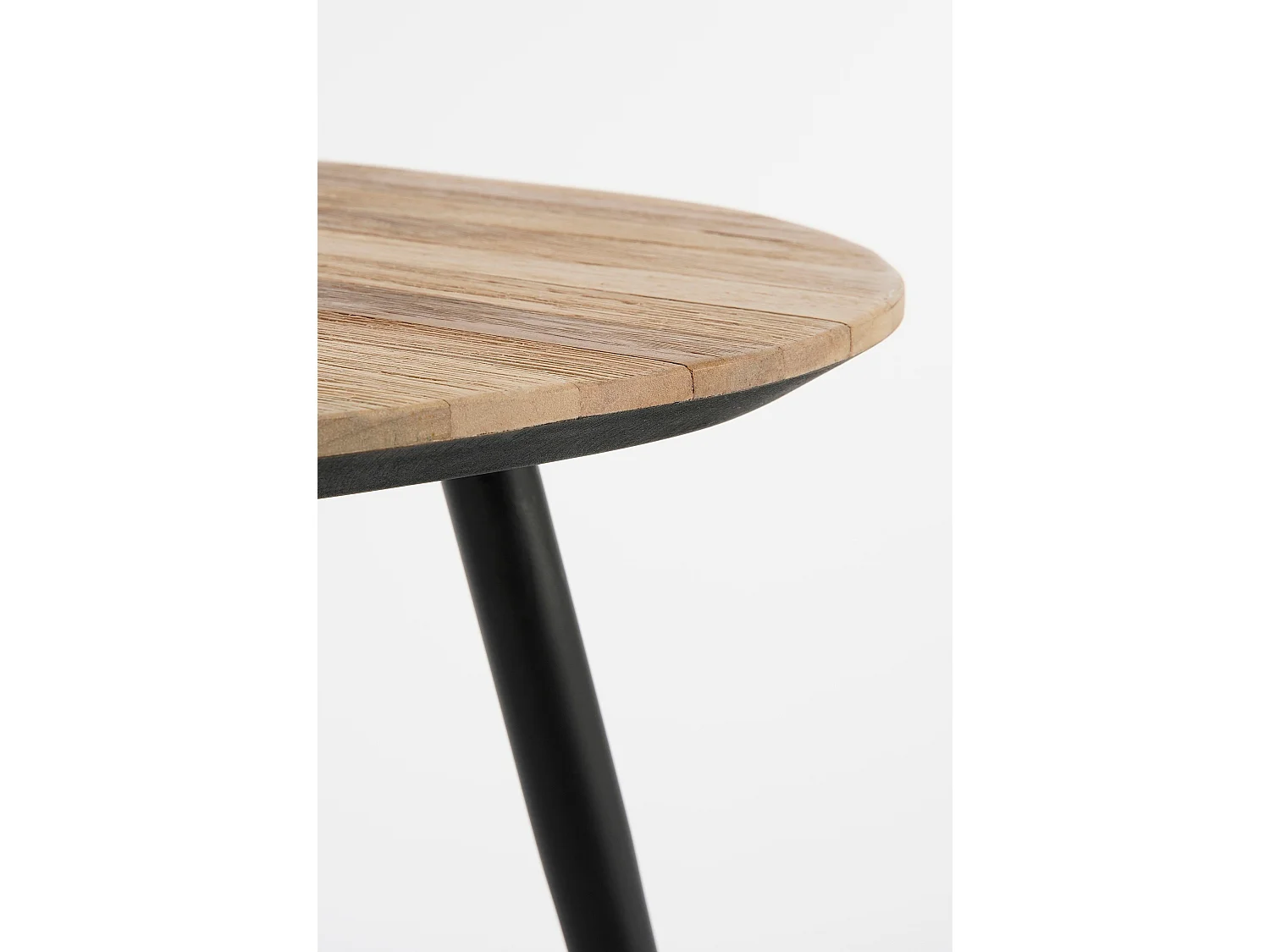 Bijzettafel set van gerecycled hout en mdf en metaal - 84 x 39 x 39 / 84 x 39 x 34.5 - Bruin - JAILEY