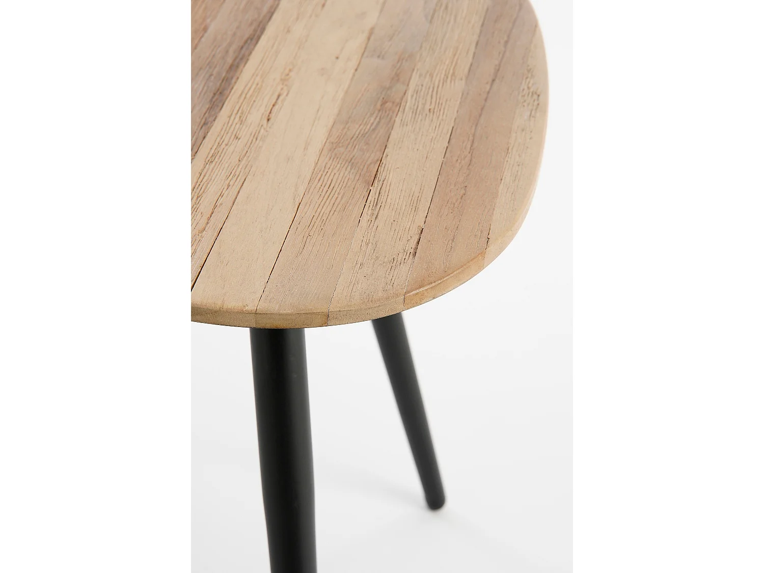 Bijzettafel set van gerecycled hout en mdf en metaal - 84 x 39 x 39 / 84 x 39 x 34.5 - Bruin - JAILEY