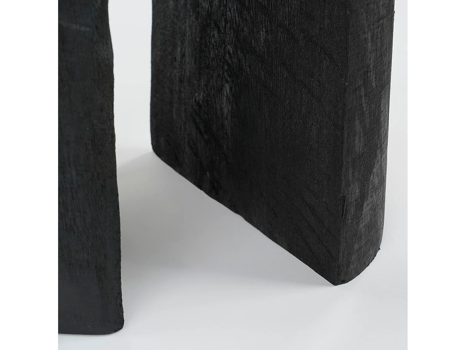 Bijzettafel van paulownia hout - 46 x 30 - Zwart - LATTY