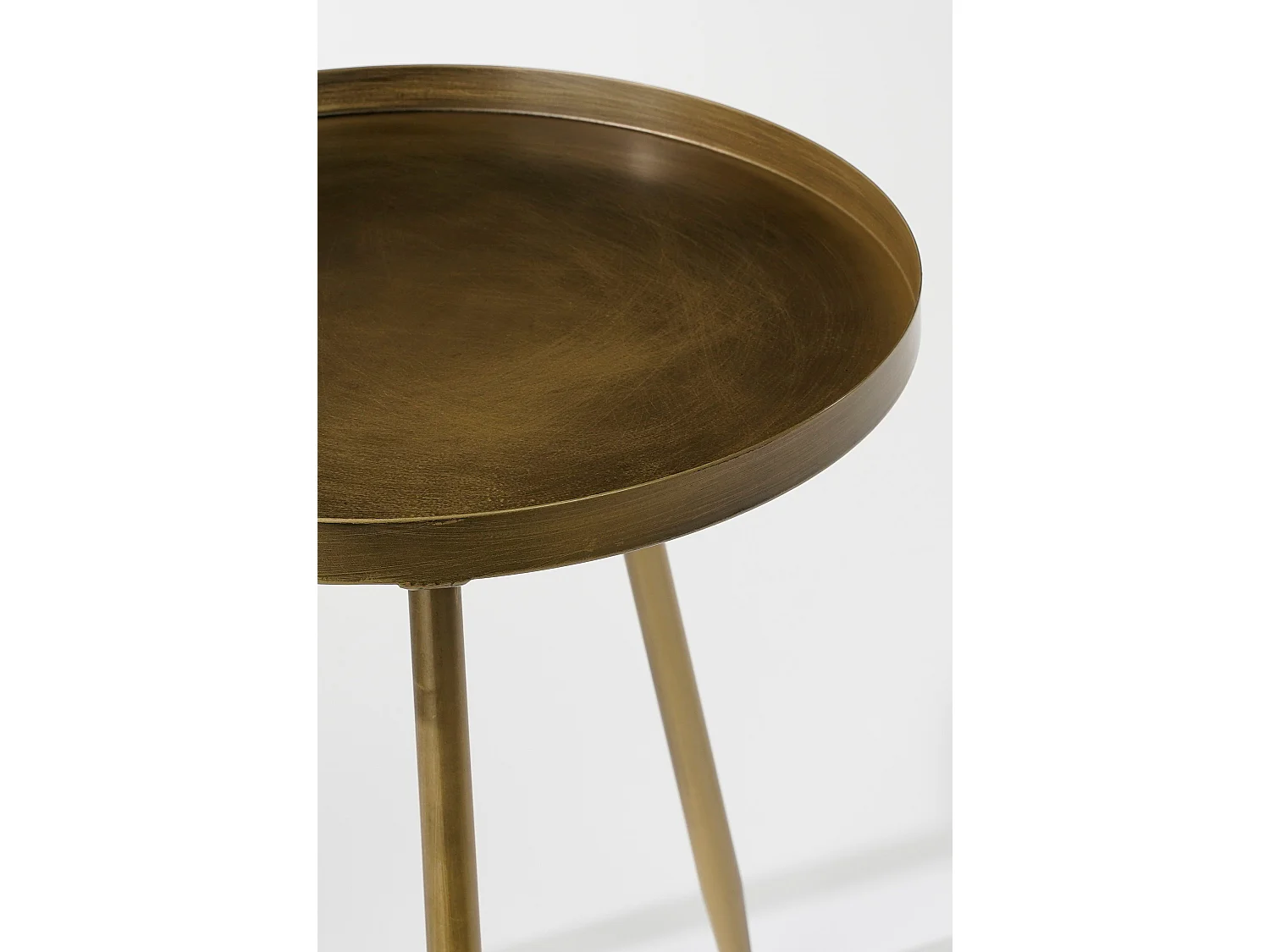 Table d'appoint en métal - 42 x Ø40 - Bronze - FLORES
