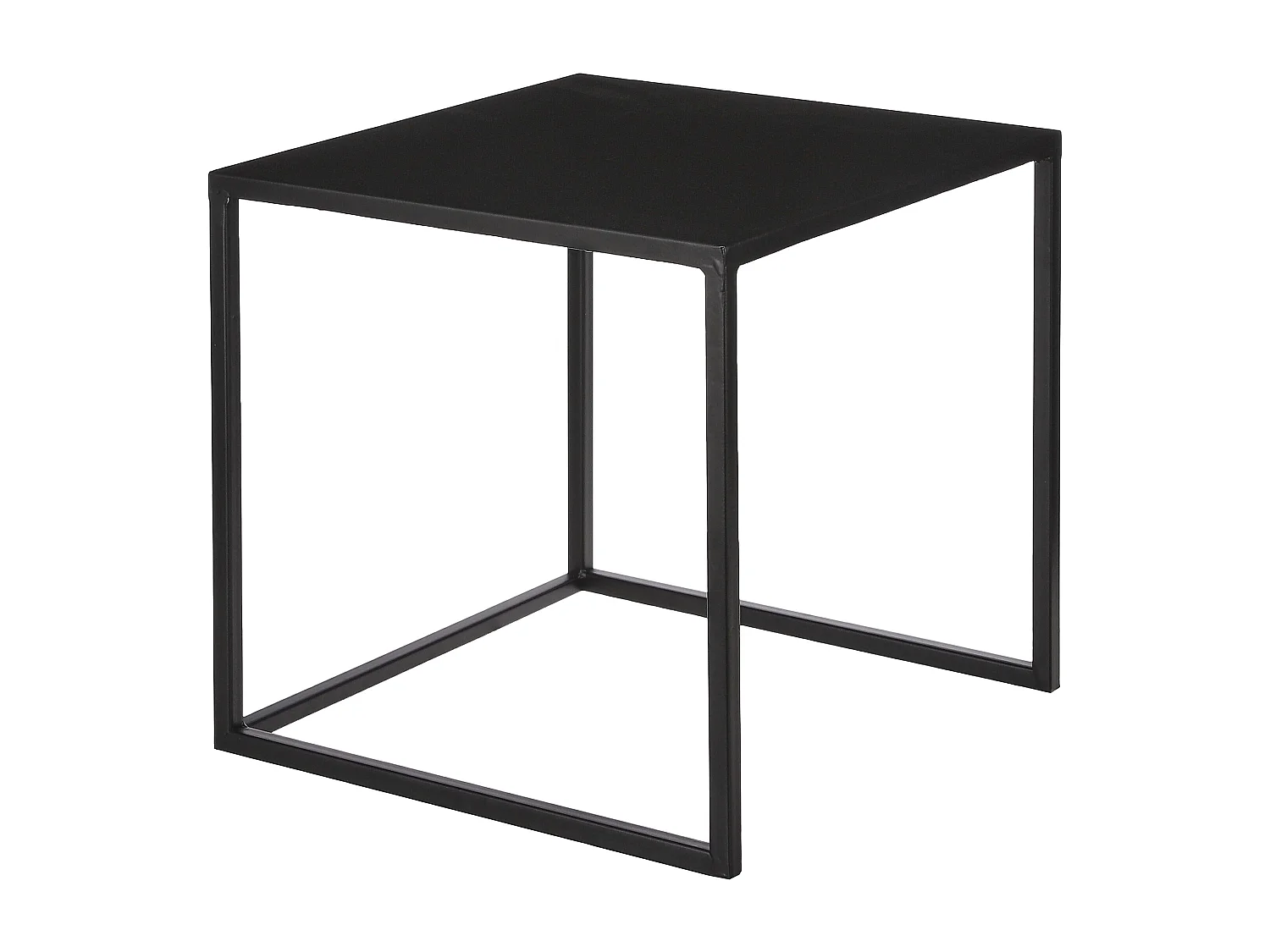 Lot de table d'appoint en métal - 30 x 30 x 29 / 35 x 35 x 33 - Noir - GOA