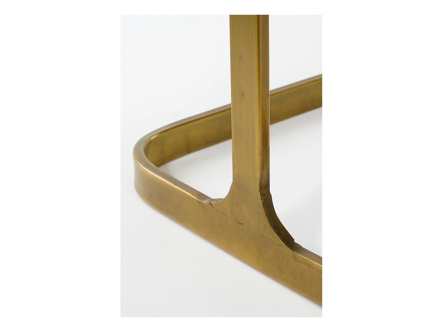 Bijzettafel set van ijzer en glas - 48 x 37 x 52 - Goud - KEVIN
