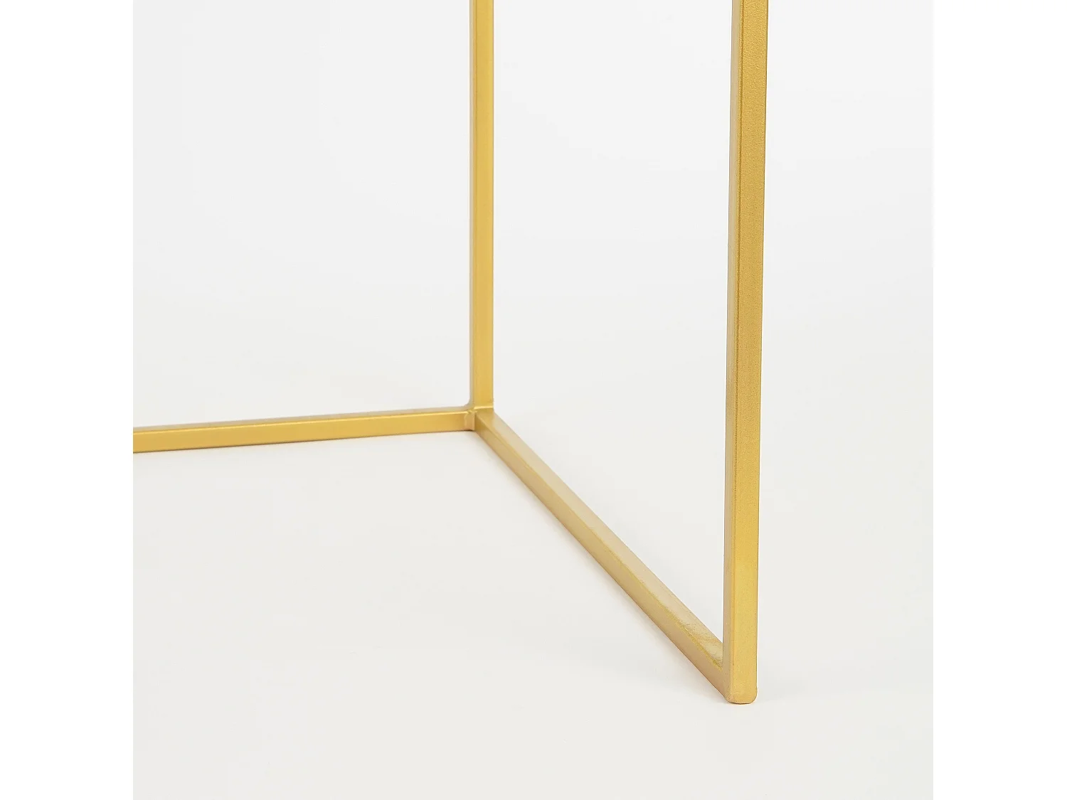 Lot de table d'appoint en métal et verre - 38 x 38 x 48 / 32 x 32 x 43 - Vert - AARON