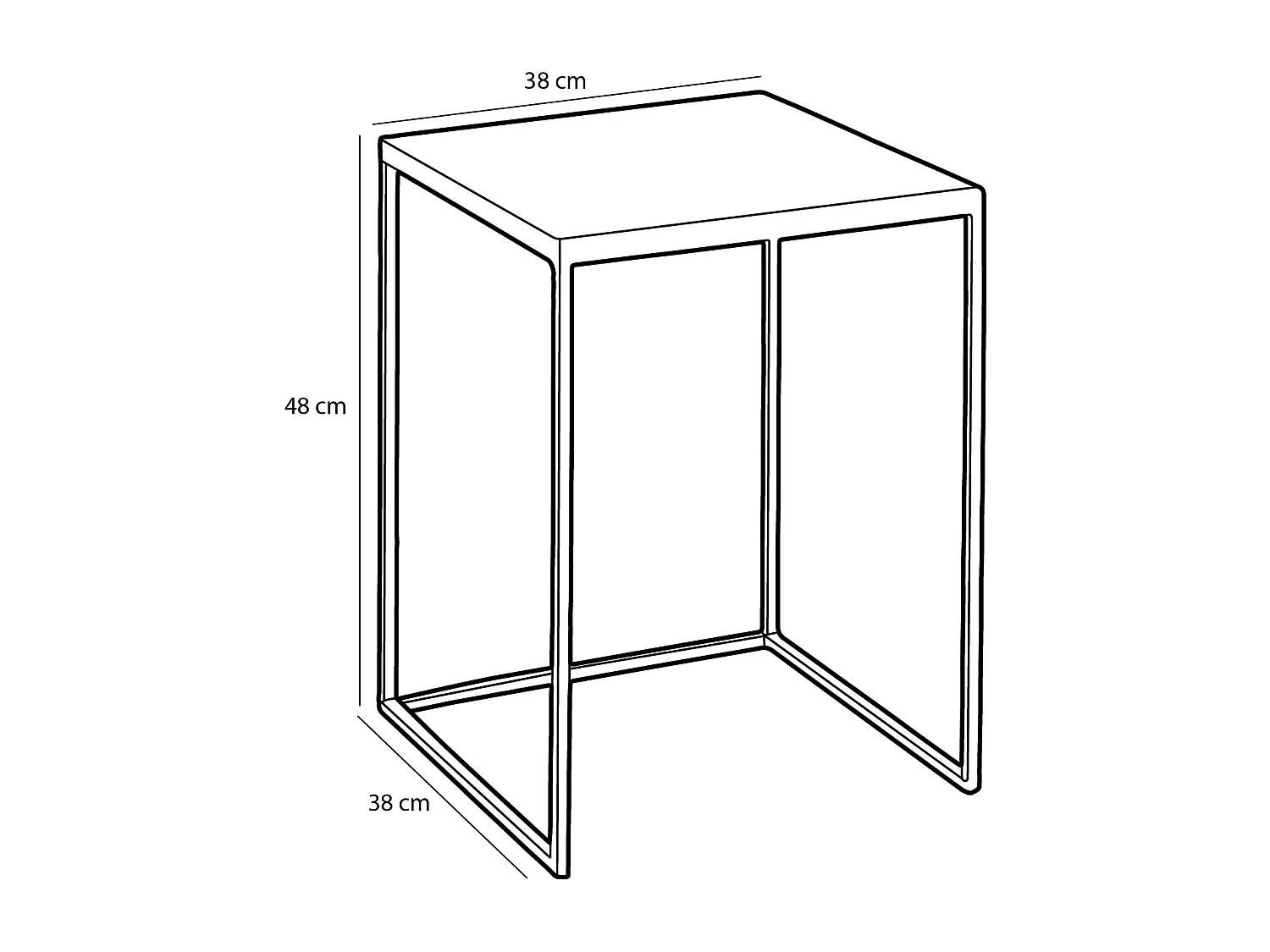 Lot de table d'appoint en métal et verre - 38 x 38 x 48 / 32 x 32 x 43 - Vert - AARON