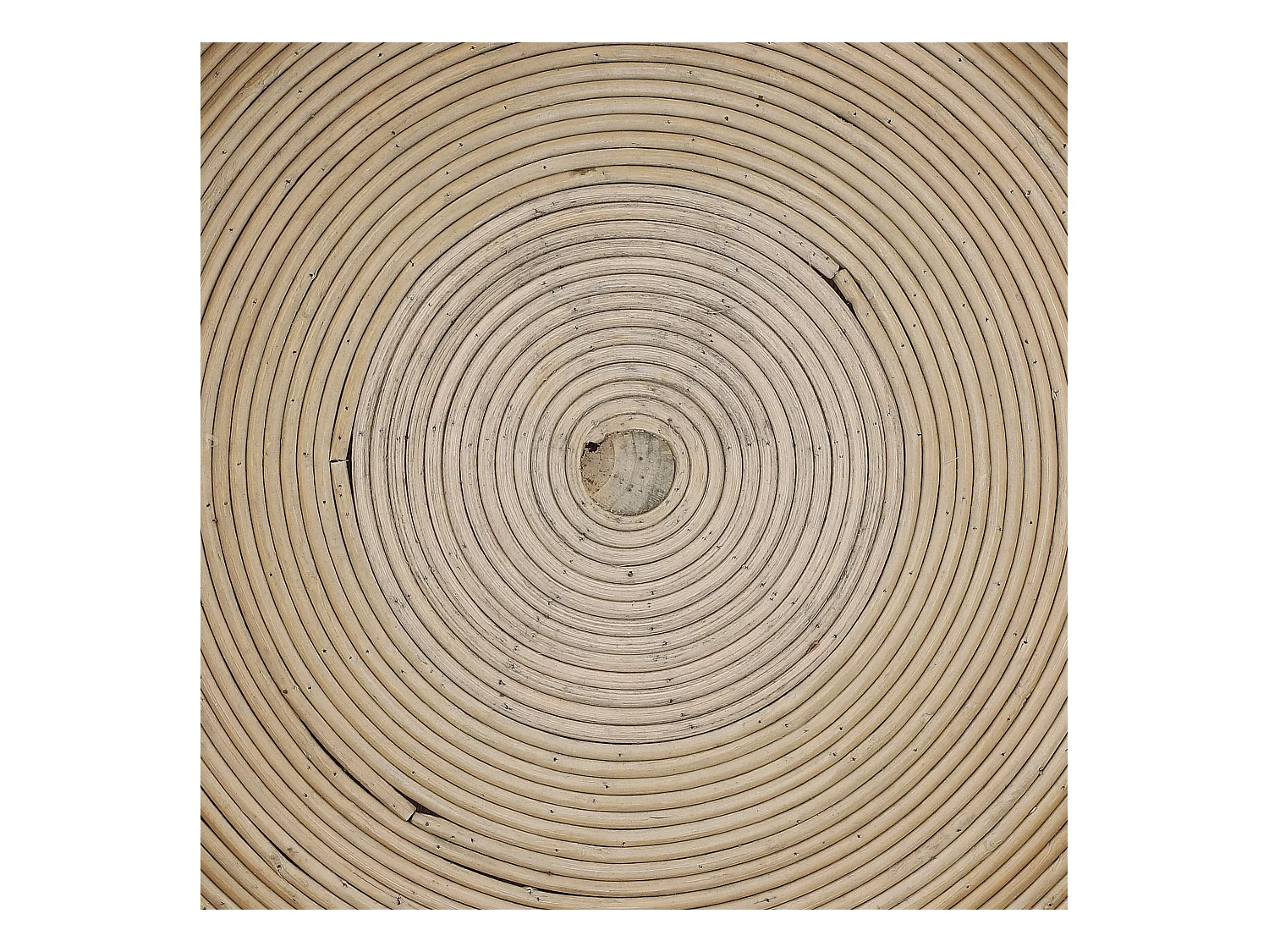 Beistelltisch aus Rattan und Eisen - 39.5 x Ø29.5 - Braun - KAJ