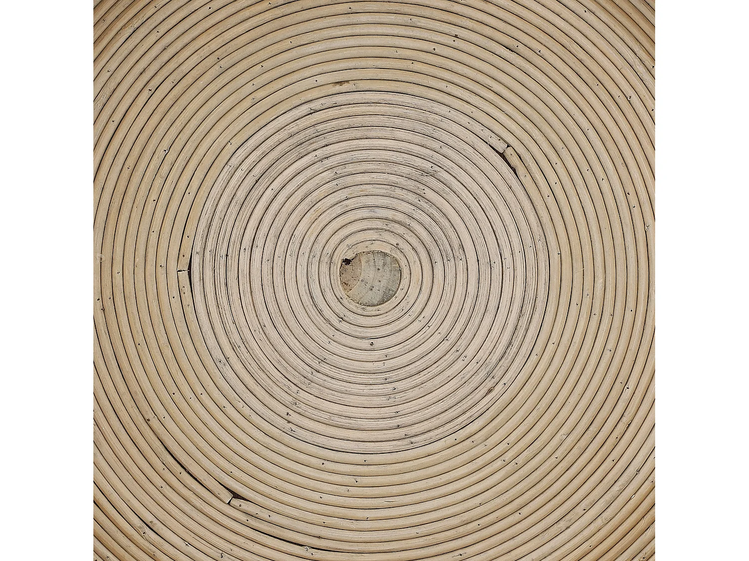 Mesa auxiliar de Rota y metal - 39.5 x Ø29.5 - Marrón - KAJ