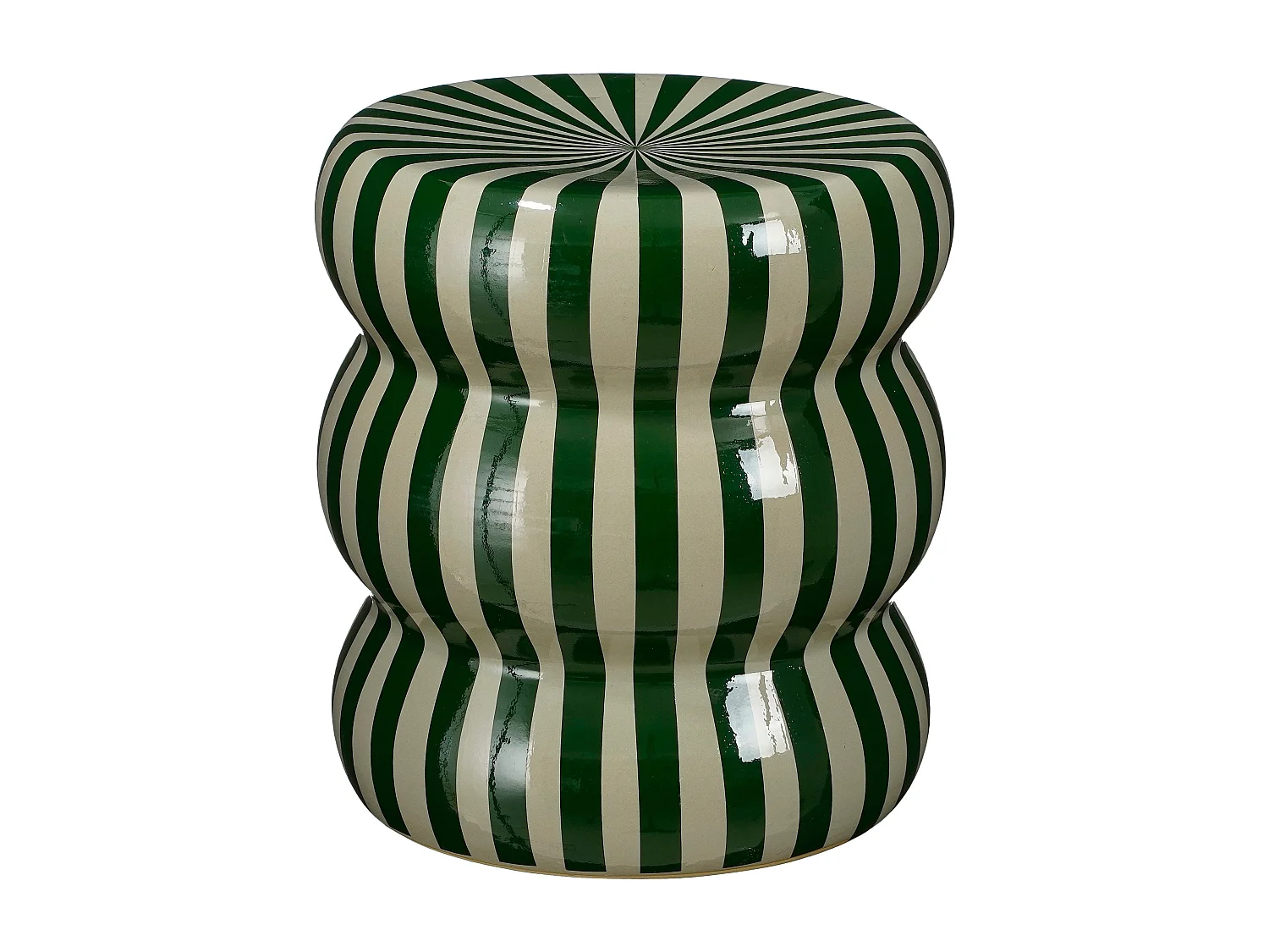 Bijzettafel van keramiek - 40 x Ø35 - Groen - SKIPPER