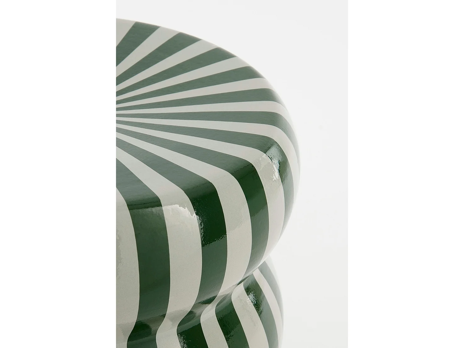 Bijzettafel van keramiek - 40 x Ø35 - Groen - SKIPPER