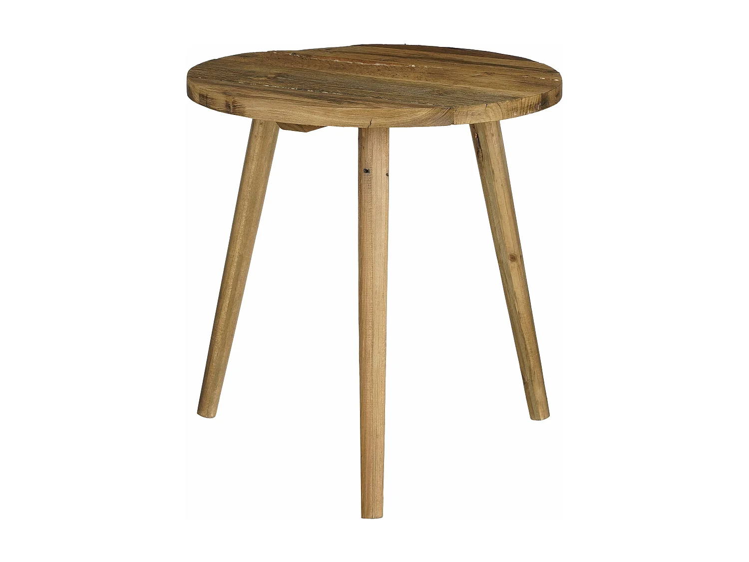 Table d'appoint en bois recyclé - 42,5 x Ø40 - Marron - BOLD