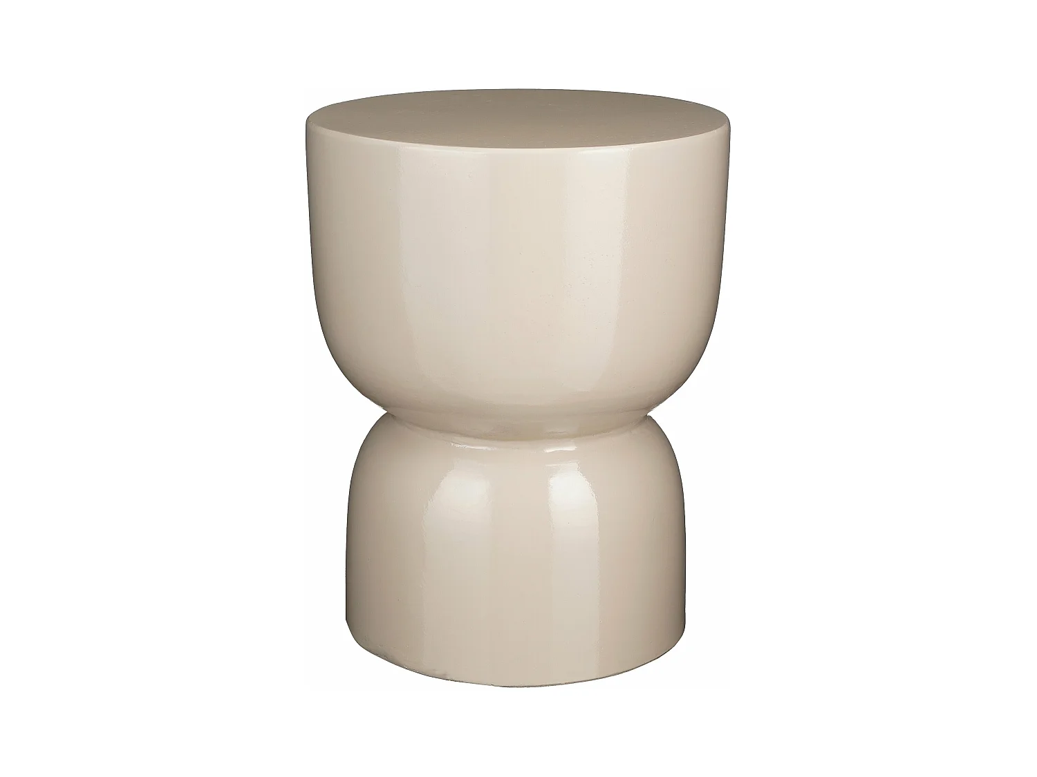 Table d'appoint en céramique - 45 x 35 - Beige - STAGE