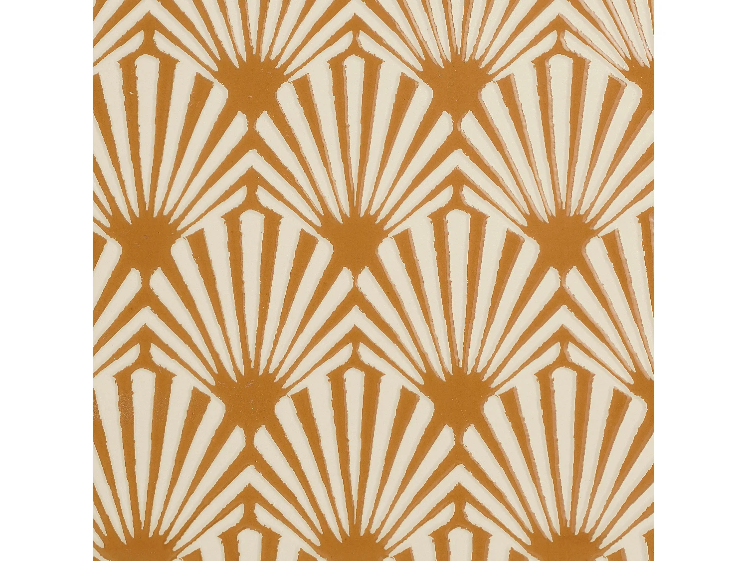 Lot de table d'appoint en métal et tuile - 28 x 28 x 67 / 24 x 24 x 61 / 20 x 20 x 55 - Marron, blanc - ODILE