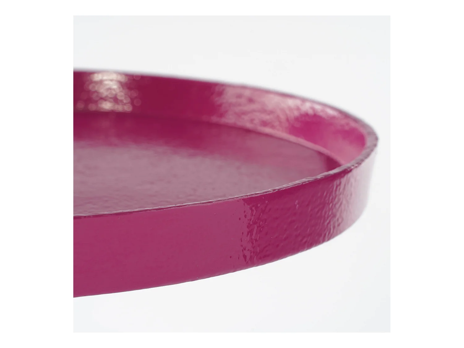 Bijzettafel van gerecycled aluminium en mdf en filt - 58 x 25 - Roze - DUCO