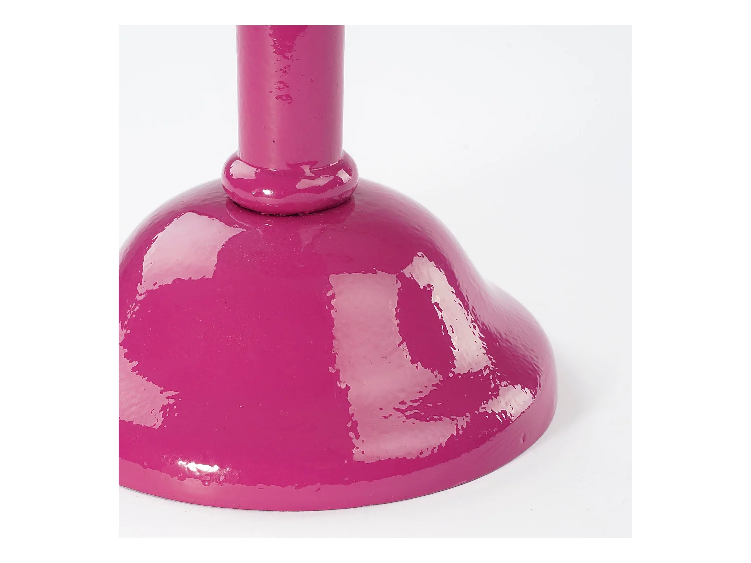 Bijzettafel van gerecycled aluminium en mdf en filt - 58 x 25 - Roze - DUCO