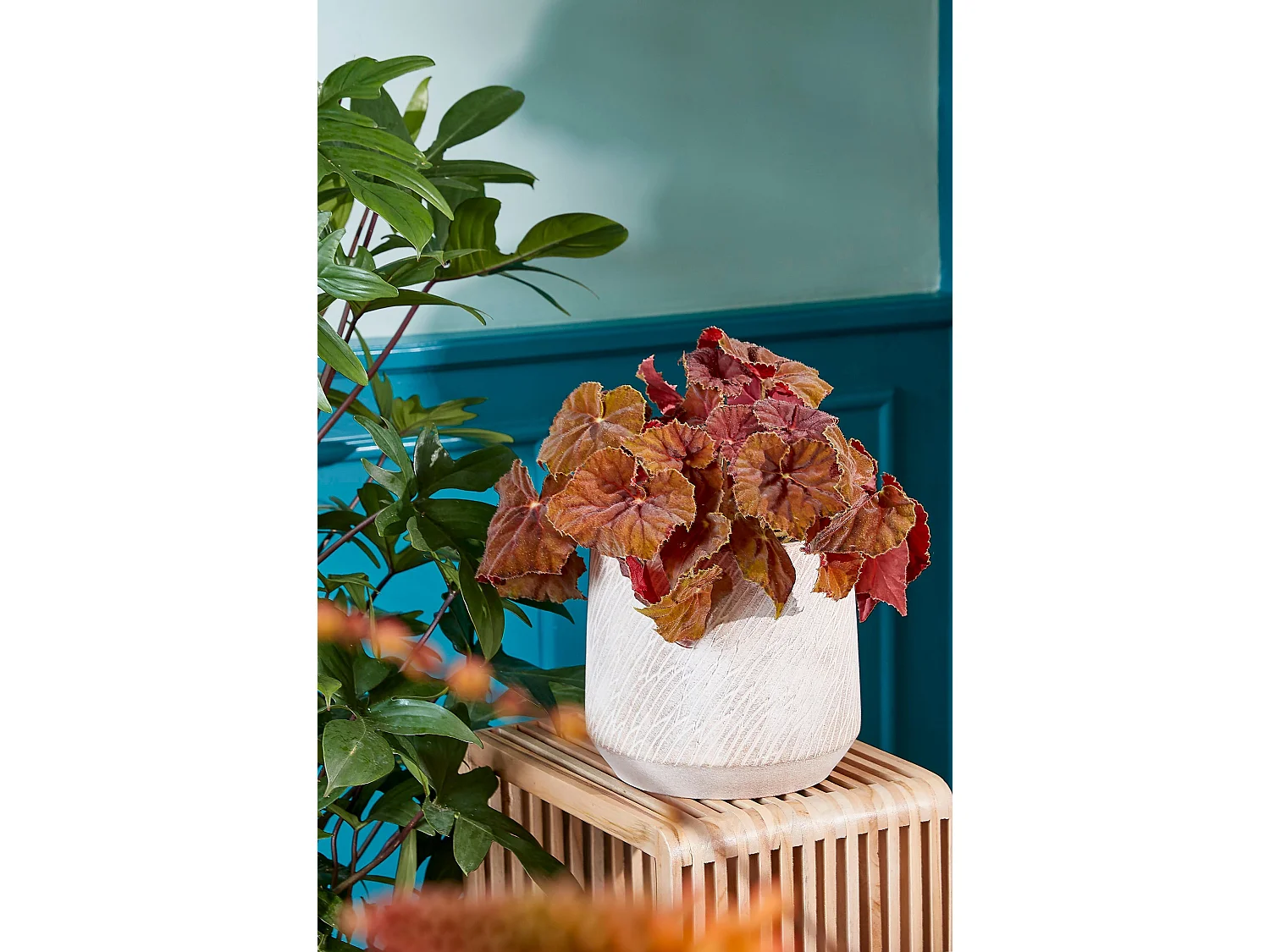 Pflanztisch aus Recyceltes Holz - 35 x 25 x 80 / 25 x 25 x 70 - Braun - YONKER