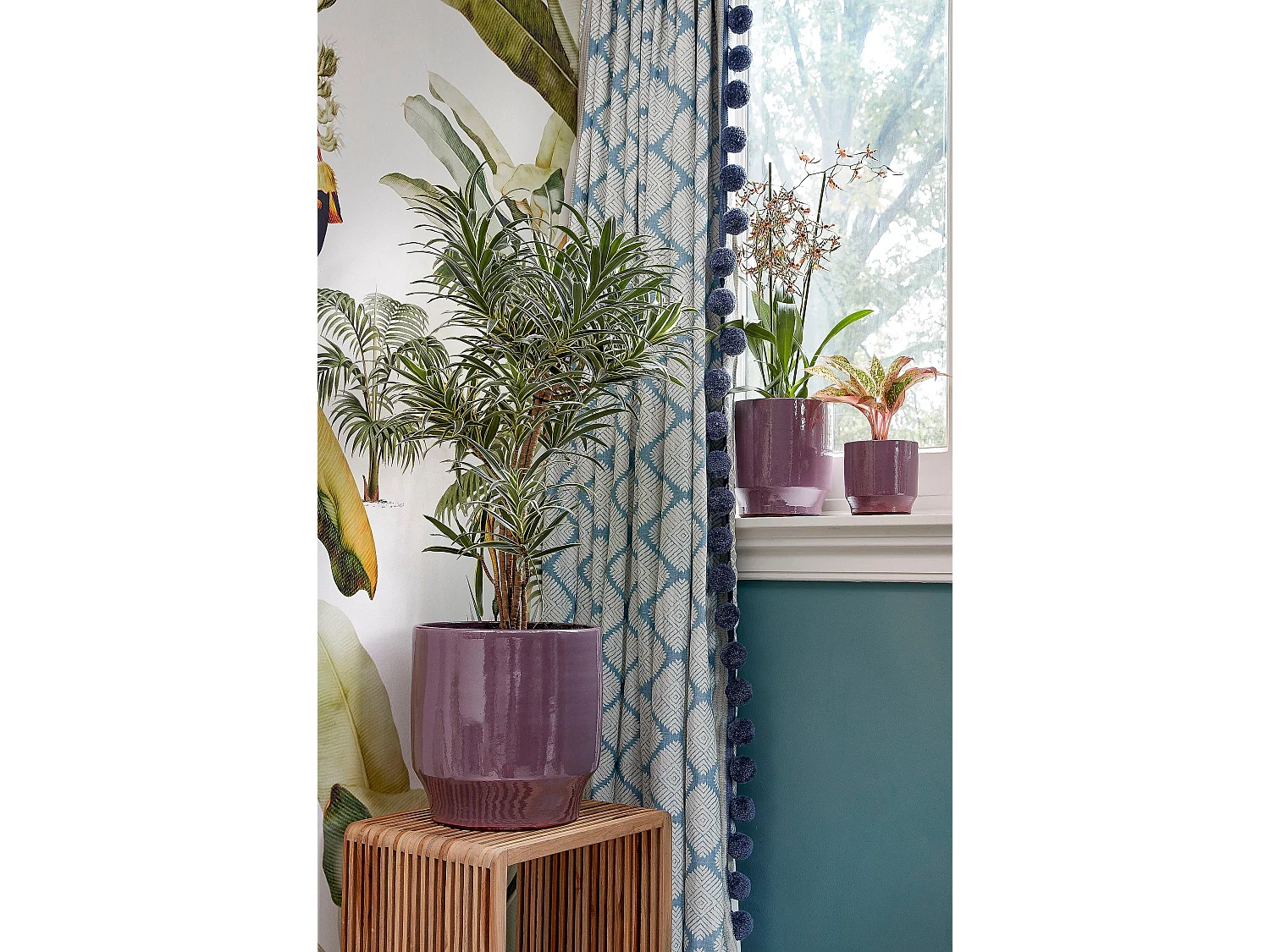 Pflanztisch aus Recyceltes Holz - 35 x 25 x 80 / 25 x 25 x 70 - Braun - YONKER