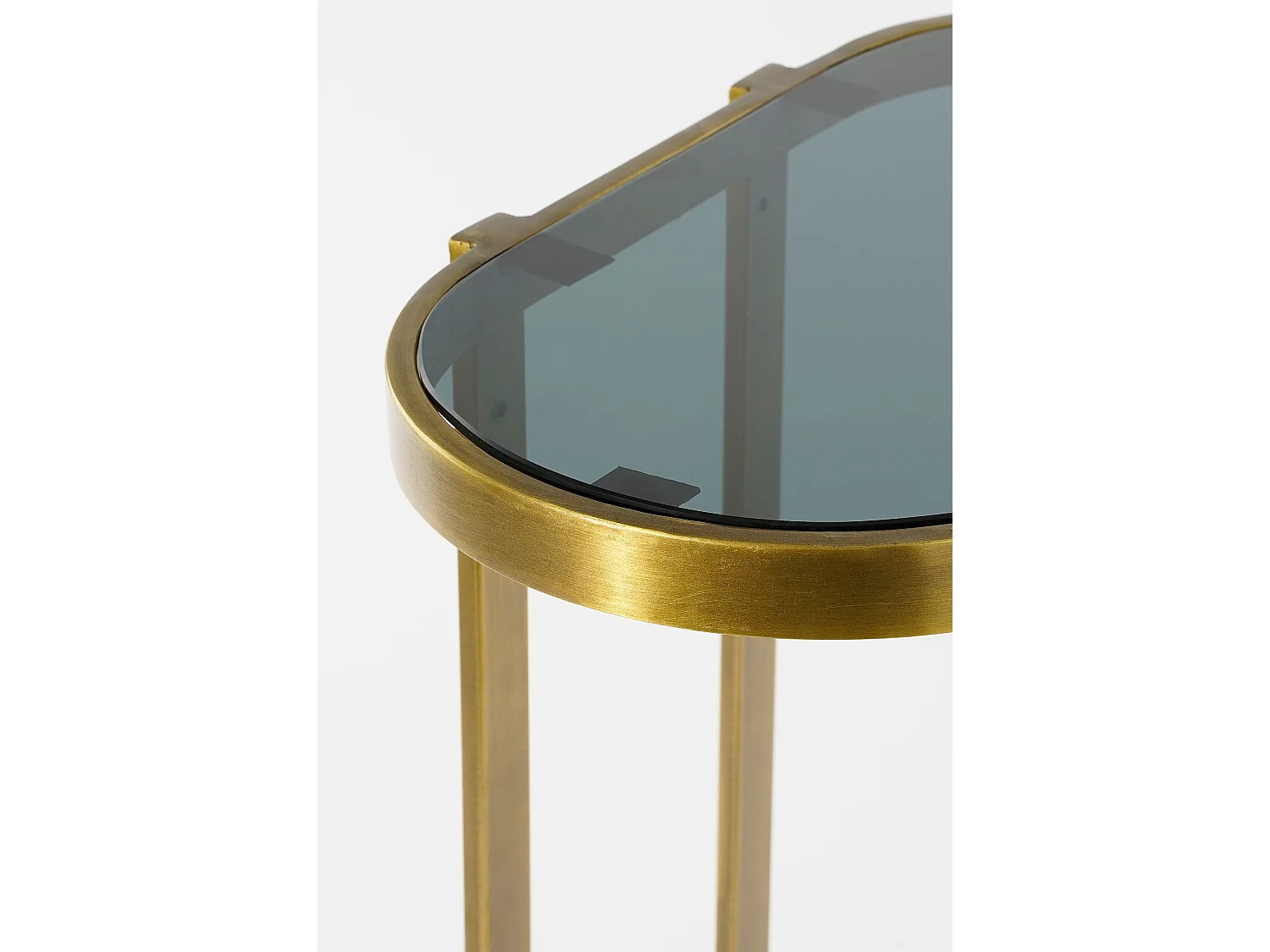 Bijzettafel set van ijzer en glas - 54 x 34 x 56 - Goud - KEVIN