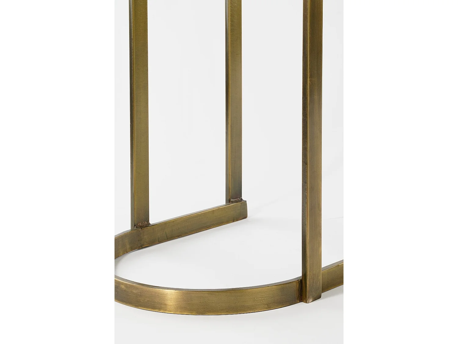 Bijzettafel set van ijzer en glas - 54 x 34 x 56 - Goud - KEVIN