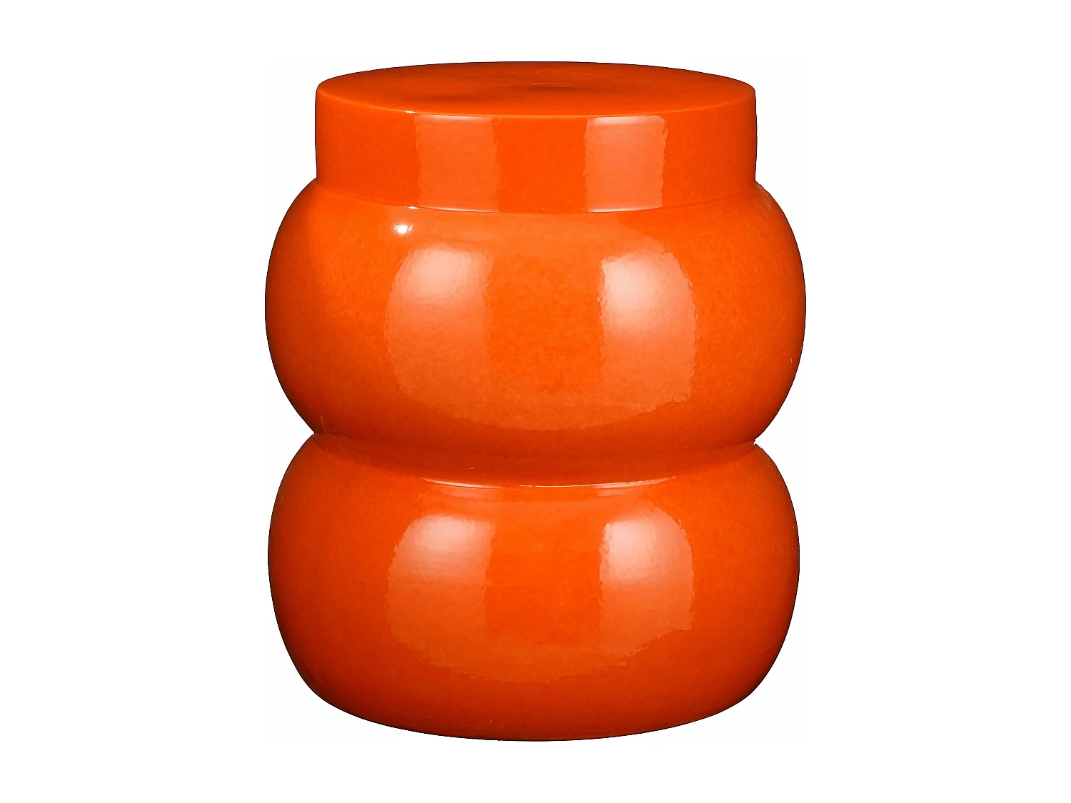 Table d'appoint en céramique - 40 x Ø35 - Orange - VENDI
