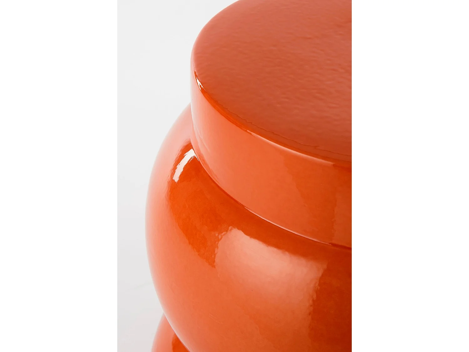 Table d'appoint en céramique - 40 x Ø35 - Orange - VENDI