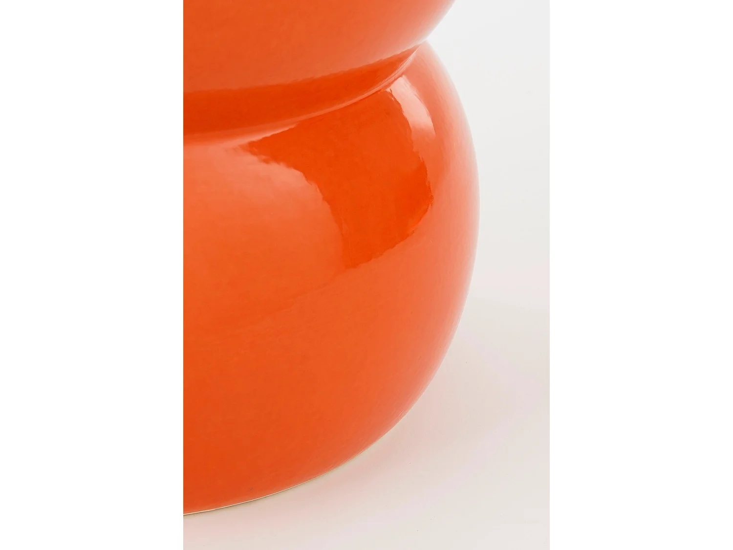 Table d'appoint en céramique - 40 x Ø35 - Orange - VENDI