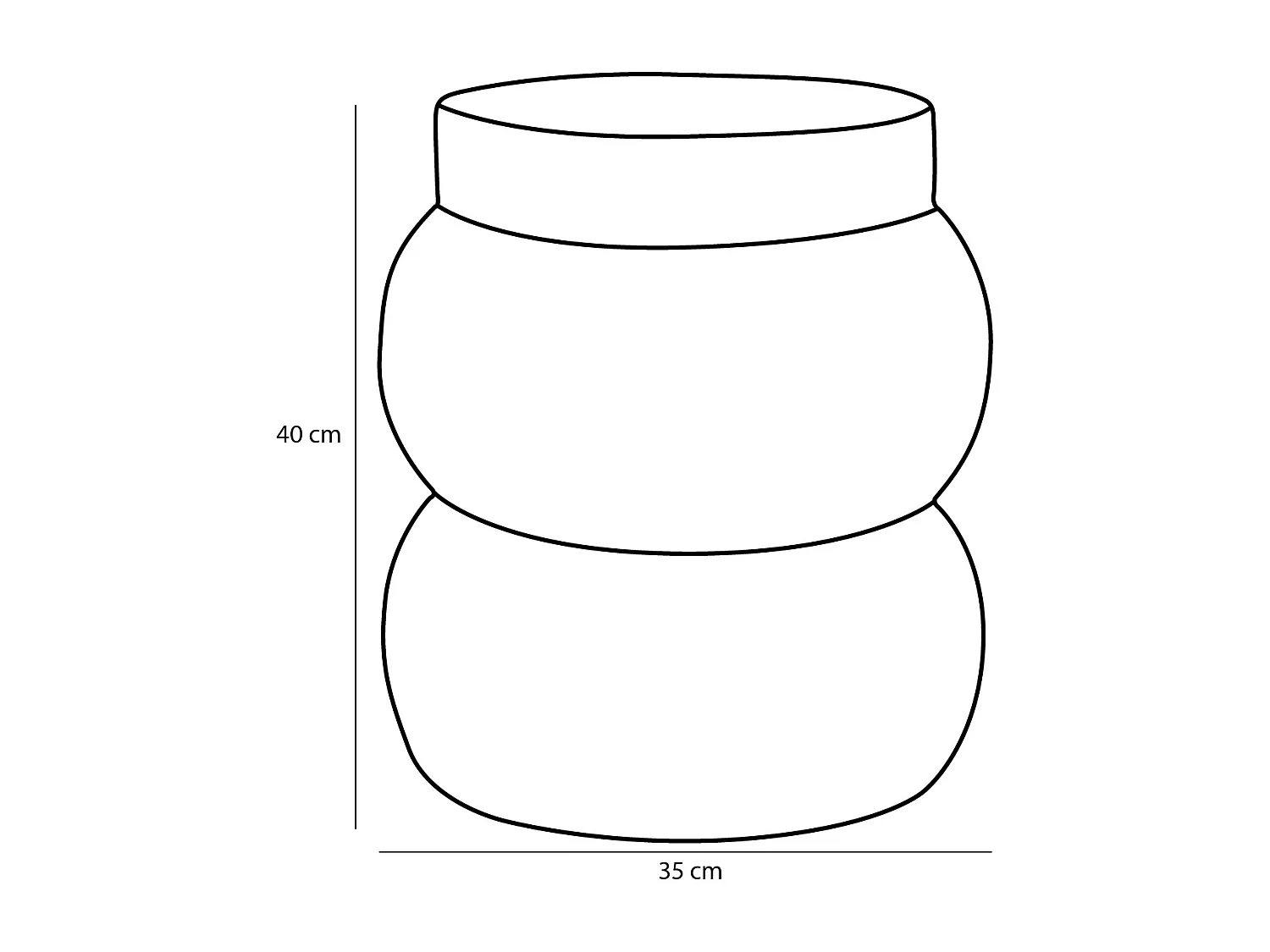 Table d'appoint en céramique - 40 x Ø35 - Orange - VENDI