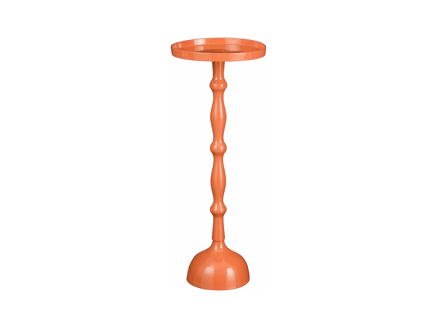 Table d'appoint en aluminium recyclé et mdf et filt - 66 x 25 - Orange - DUCO