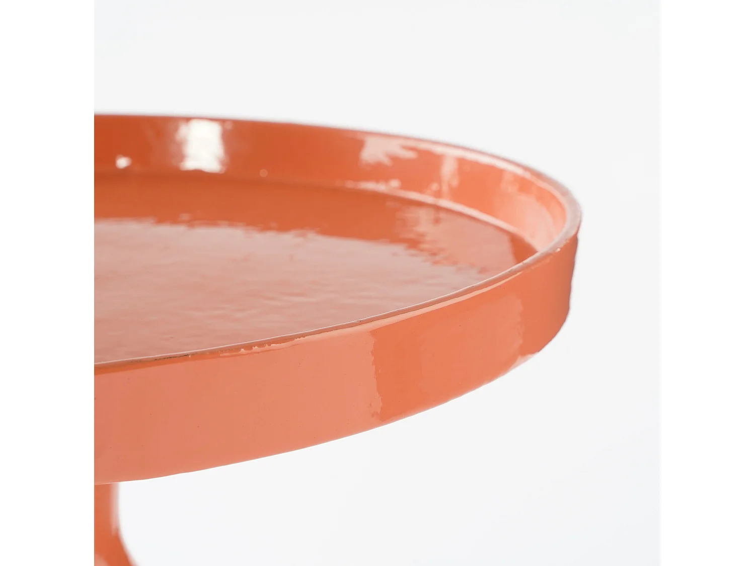 Table d'appoint en aluminium recyclé et mdf et filt - 66 x 25 - Orange - DUCO