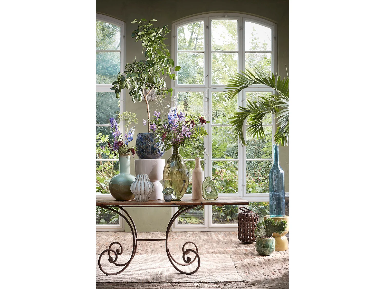 Table d'appoint en céramique - 45 x 35 - Jaune - STAGE