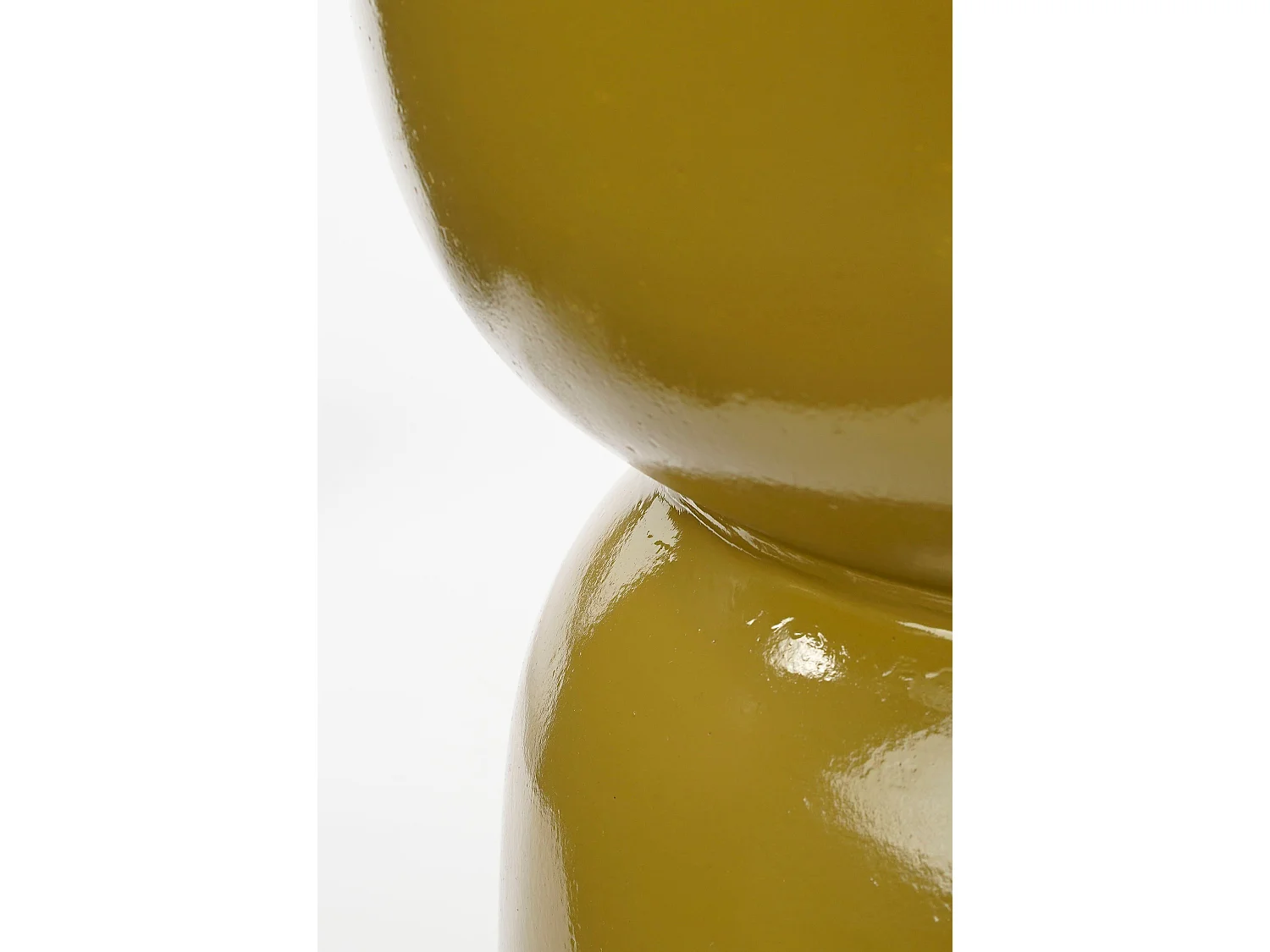 Table d'appoint en céramique - 45 x 35 - Jaune - STAGE