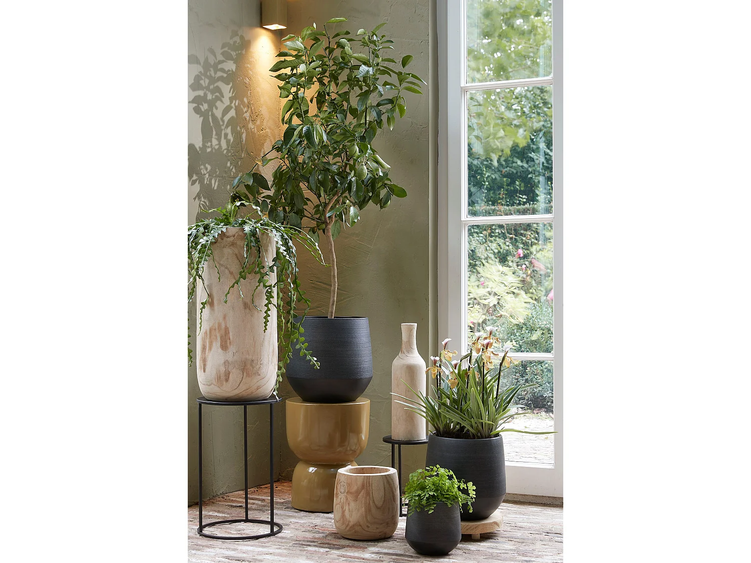 Table d'appoint en céramique - 45 x 35 - Jaune - STAGE