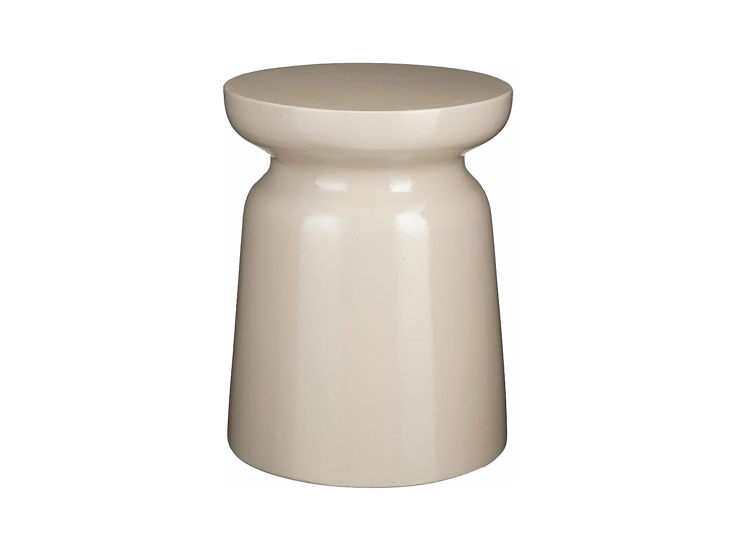 Table d'appoint en céramique - 45 x 35 - Beige - STAGE