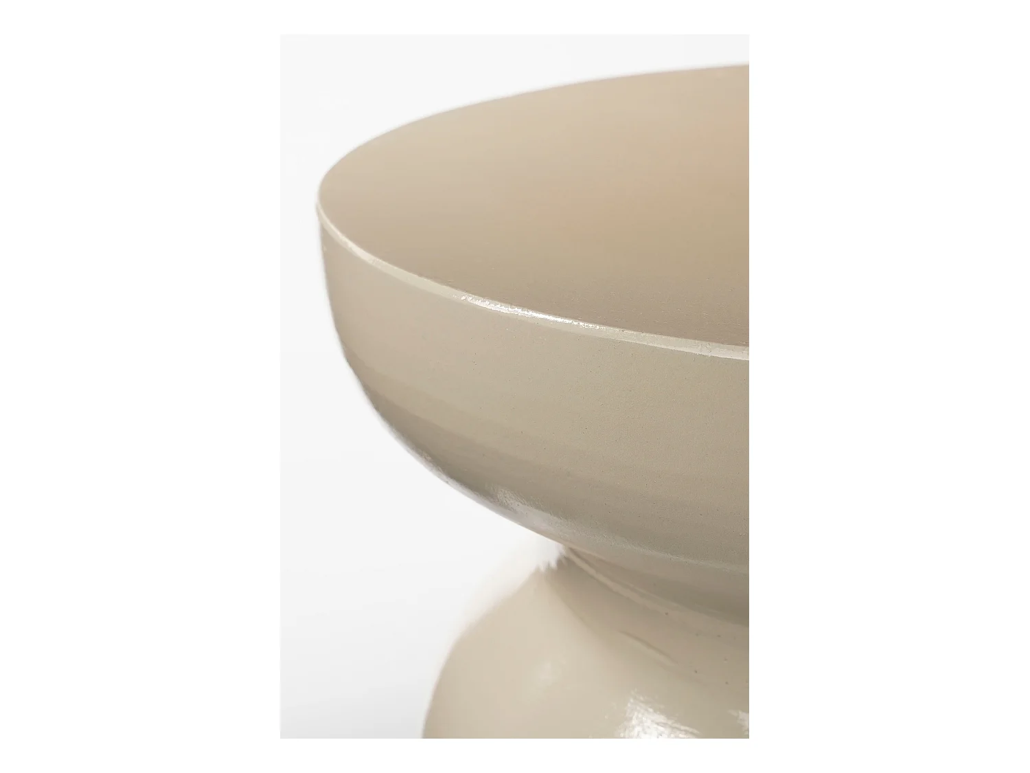 Table d'appoint en céramique - 45 x 35 - Beige - STAGE