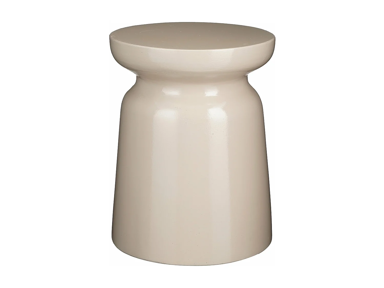 Table d'appoint en céramique - 45 x 35 - Beige - STAGE