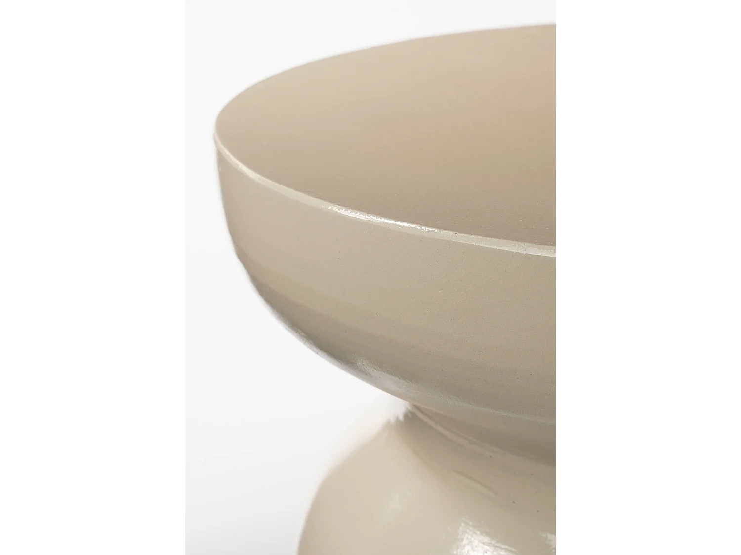 Table d'appoint en céramique - 45 x 35 - Beige - STAGE