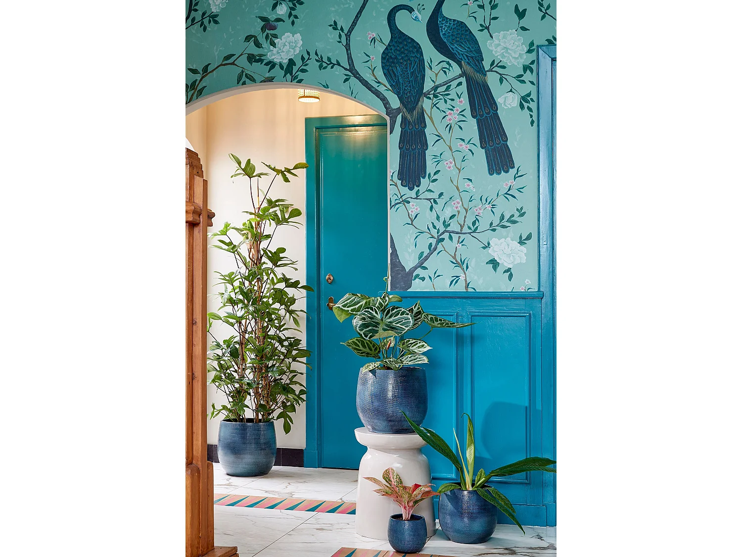 Table d'appoint en céramique - 45 x 35 - Beige - STAGE