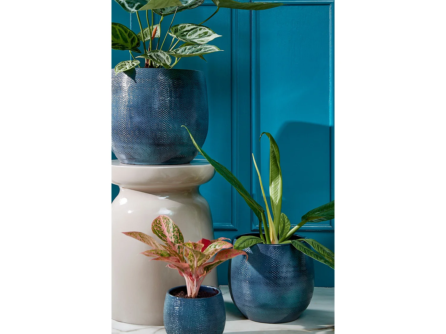 Table d'appoint en céramique - 45 x 35 - Beige - STAGE